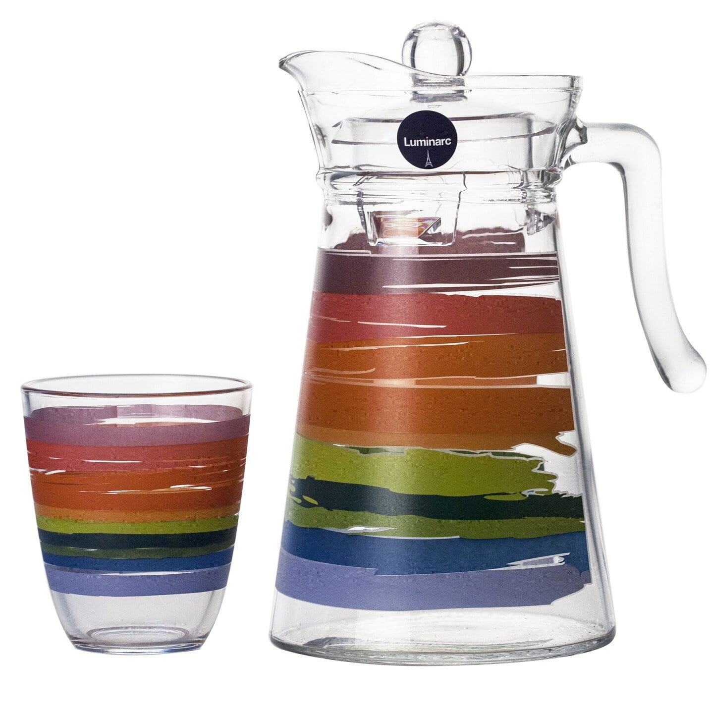 Luminarc  Color Pencil 7 Piece 1.7 Qt Pitcher and Glasses Set for 6