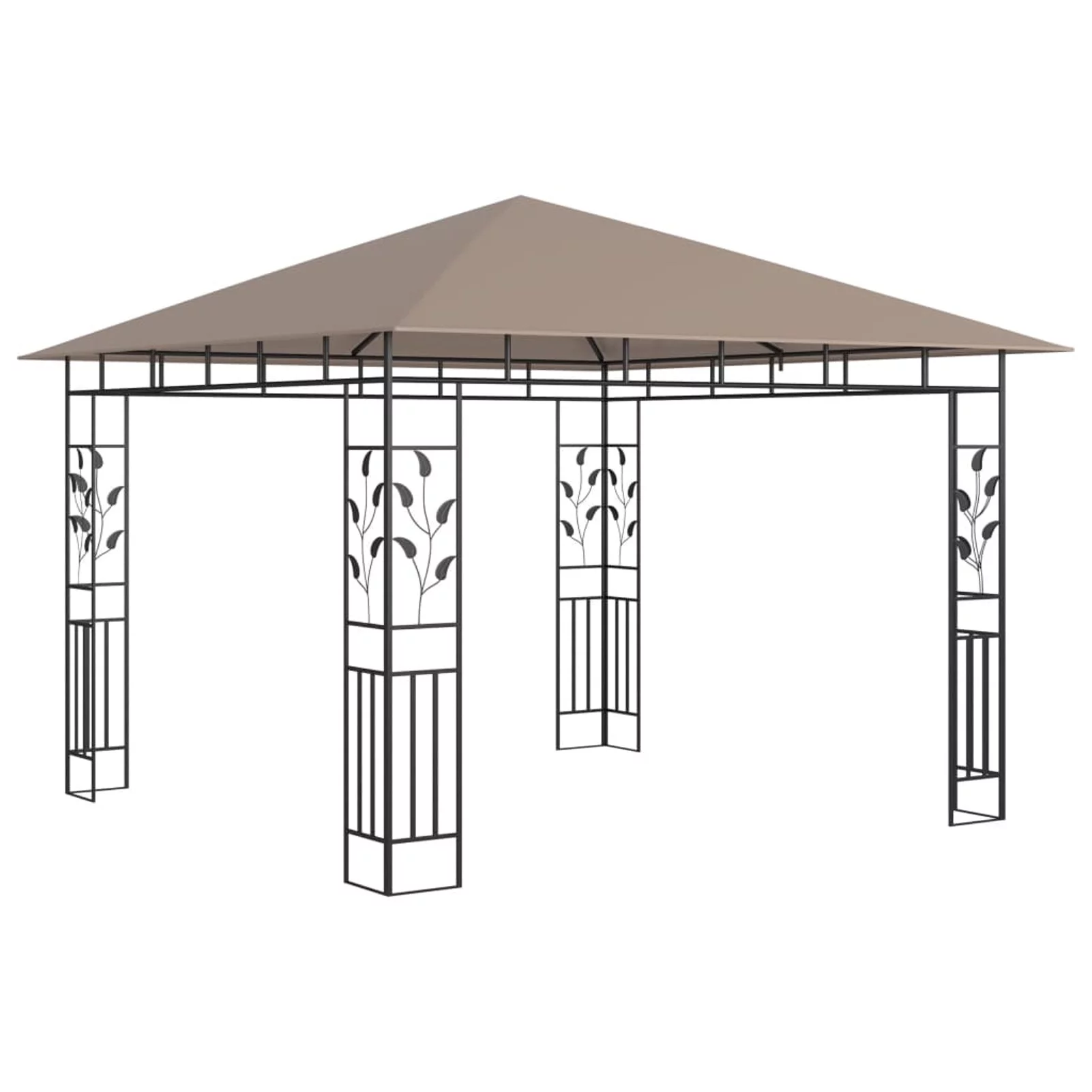 walmeck Gazebo with Mosquito Net 9.8'x9.8'x9' Taupe 0.6 ozft²