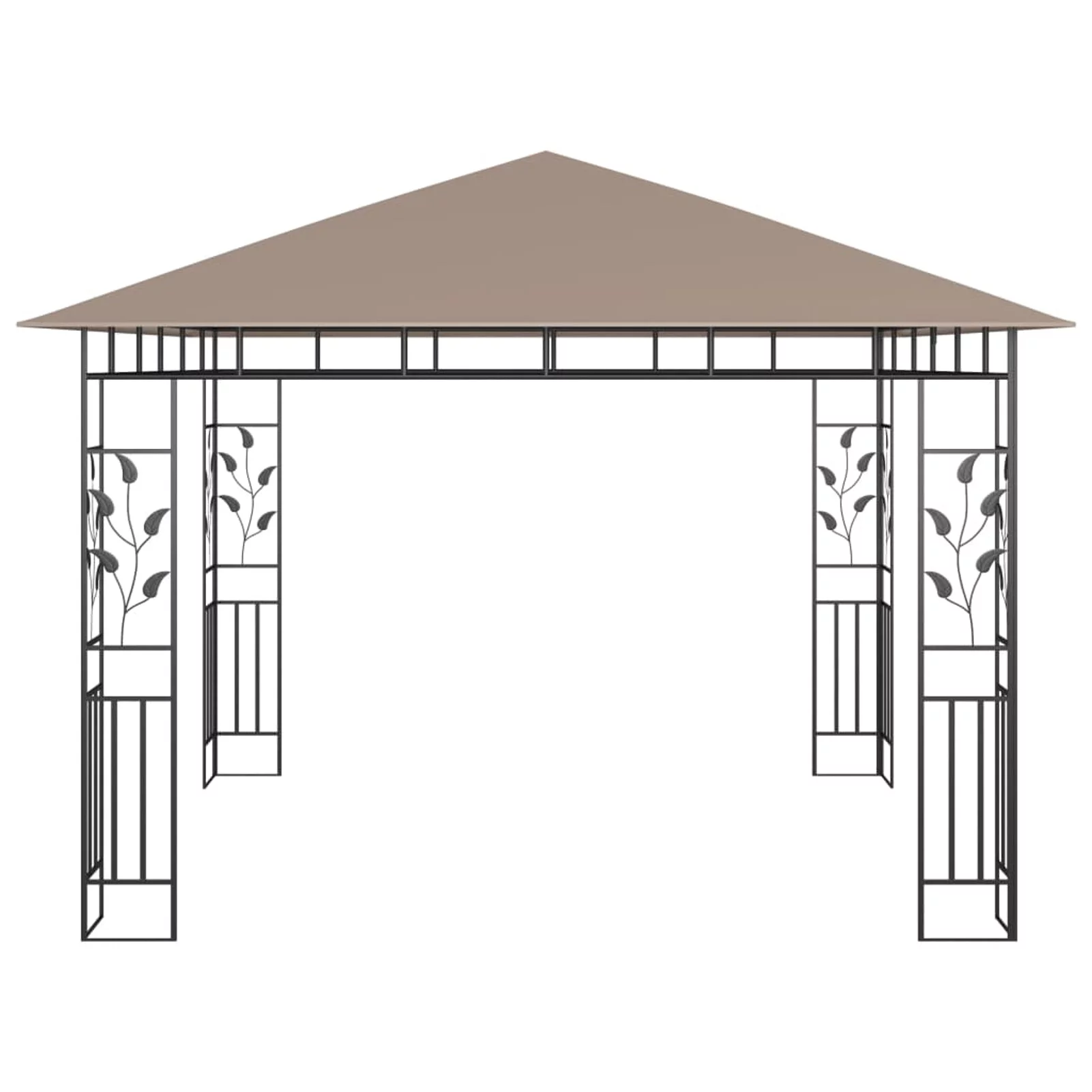 walmeck Gazebo with Mosquito Net 9.8'x9.8'x9' Taupe 0.6 ozft²