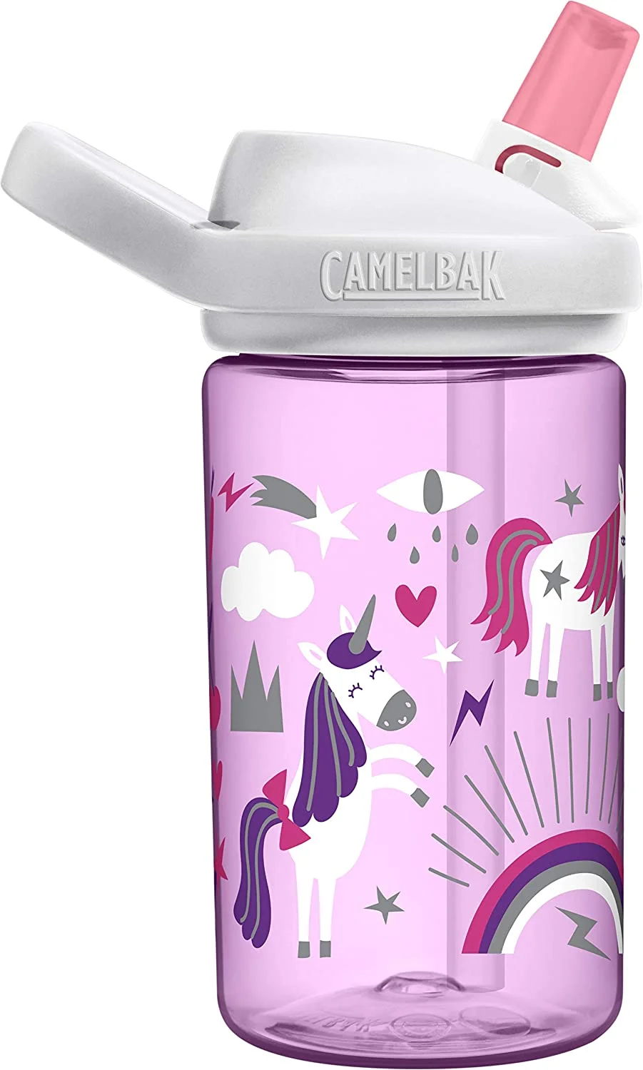 CamelBak Eddy+ 14oz Kids Water Bottle with Tritan Renew – Straw Top, Leak-Proof When Closed