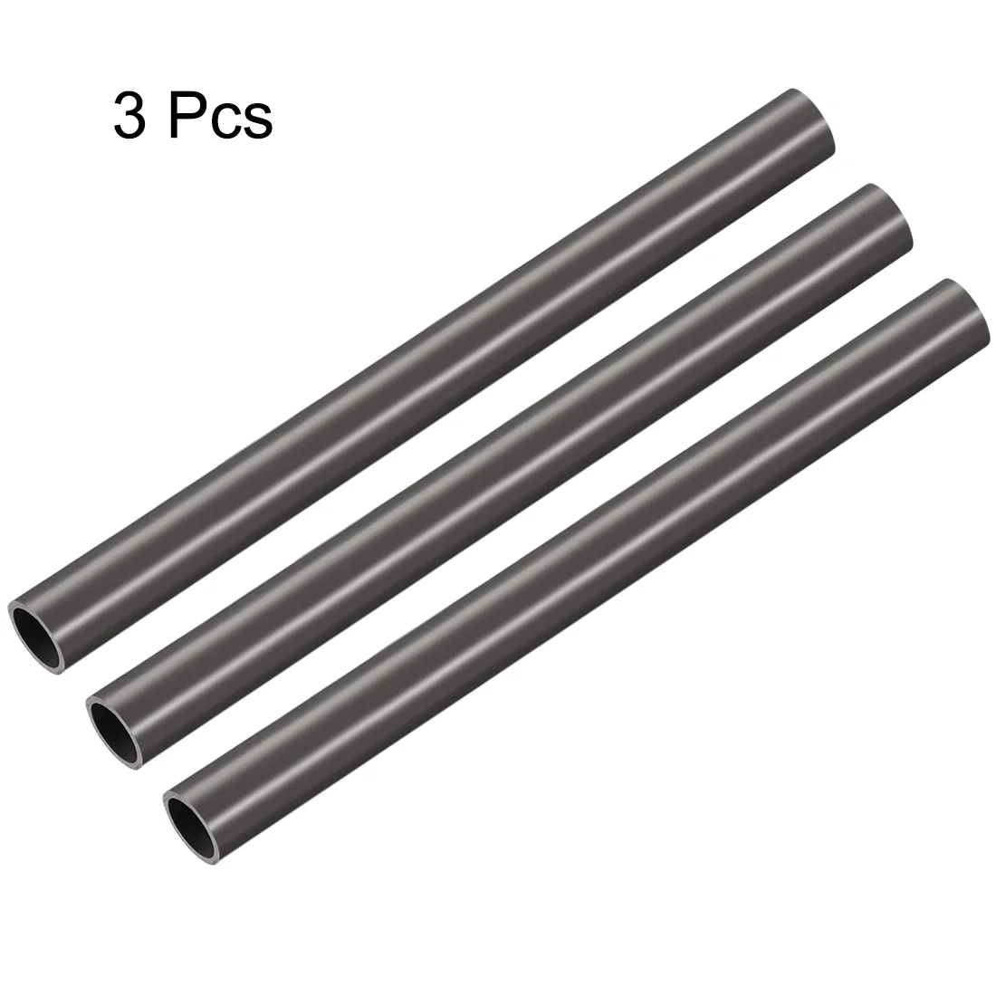 3pcs PVC Rigid Round Tubing 5/8-inch ID x 3/4-inch OD 1.6ft Gray