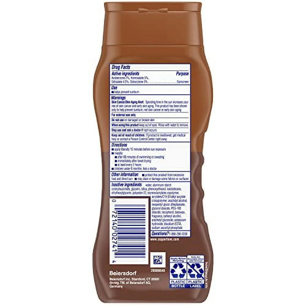 Coppertone Tanning Sunscreen Lotion, Water Resistant Body Sunscreen SPF 8, Broad Spectrum SPF 8 Sunscreen, 8 Fl Oz Bottle