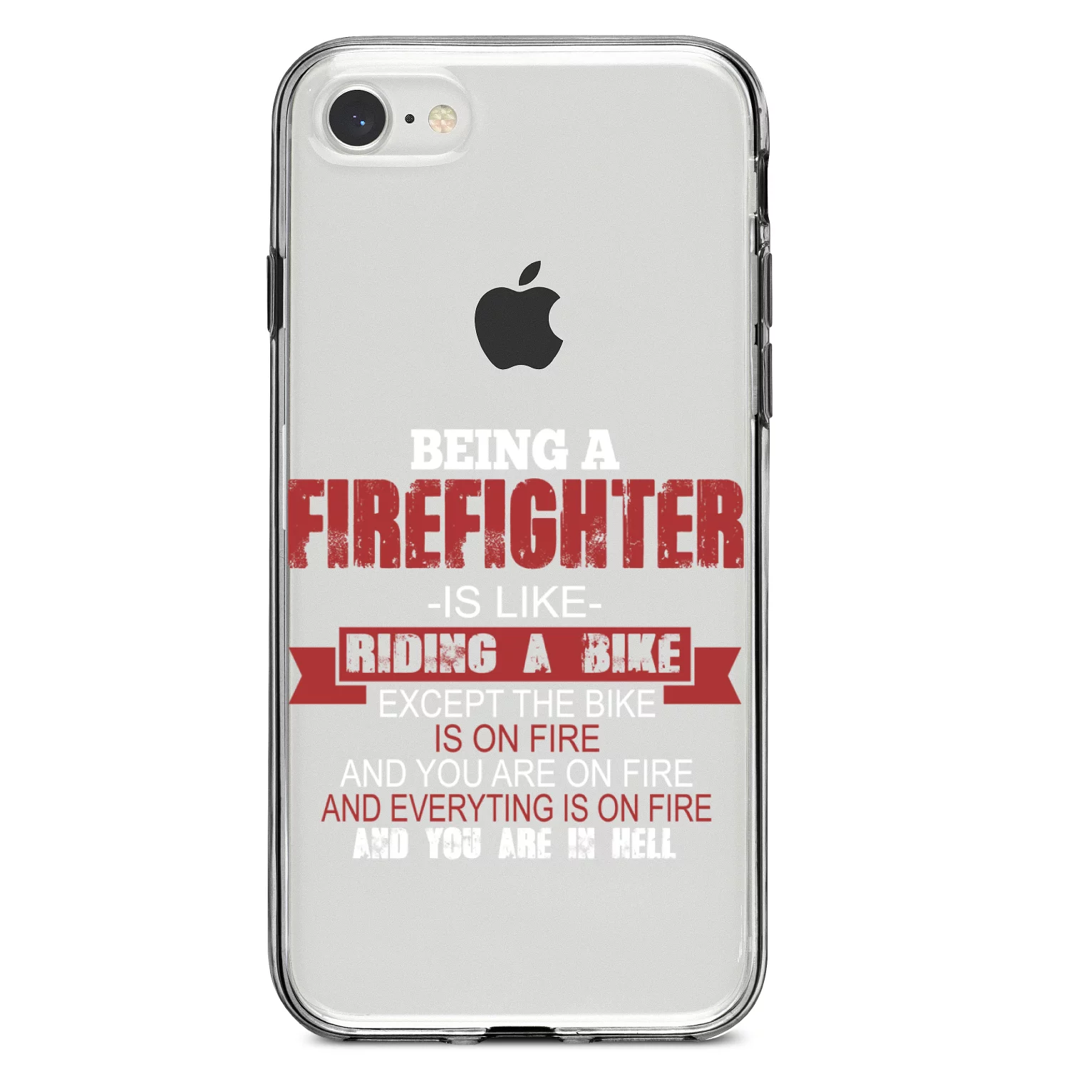 DistinctInk Clear Shockproof Hybrid Case for iPhone 7 8 SE (2020 Model) 4.7