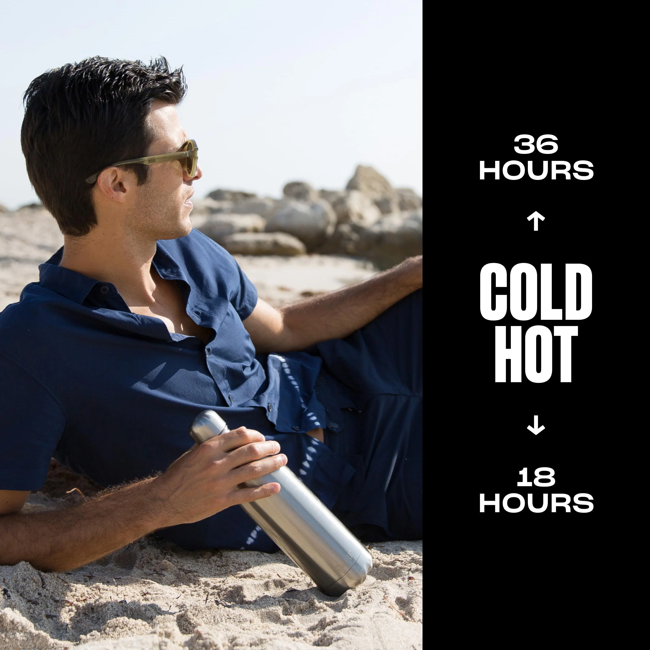 S'well Stainless Steel Water Bottle - 17 Fl Oz - Silver Lining - Triple-Layered Vacuum-Insulated Containers Keeps Drinks Cold for 36 Hours and Hot for 18 - BPA-Free - Perfect for the Go