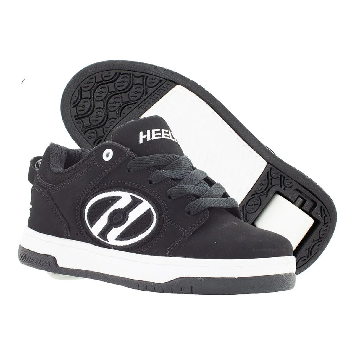 HEELYS Unisex Kids Voyager Wheeled Shoe Black/White - HE100713H