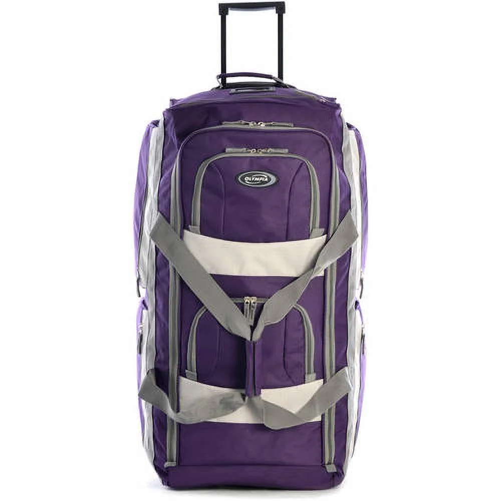 Olympia Travel/Luggage Case (Rolling Duffel) Travel Essential, Dark Lavender