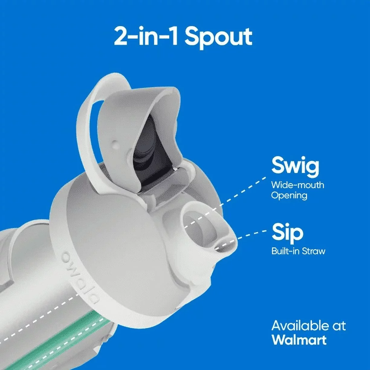 Owala FreeSip Stainless Steel Water Bottle, 24oz, Black