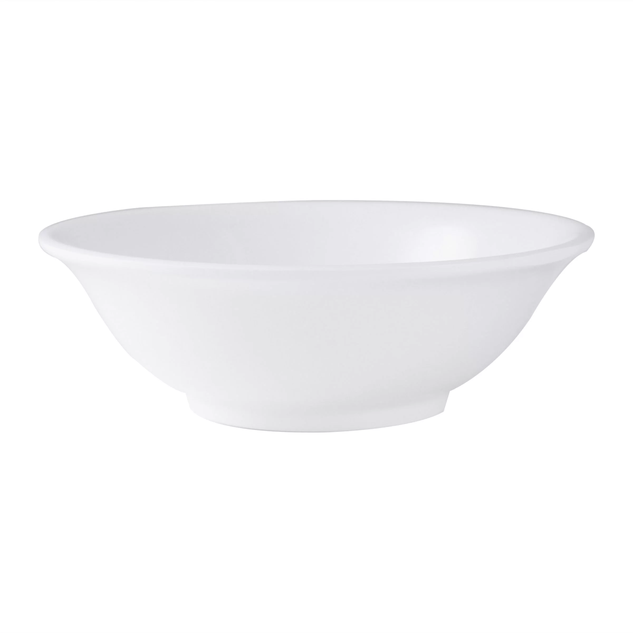 Excellante Nustone White Melamine Dinnerware Collection 8 Inch - 36 Oz Rimless Bowl, Comes in Dozen