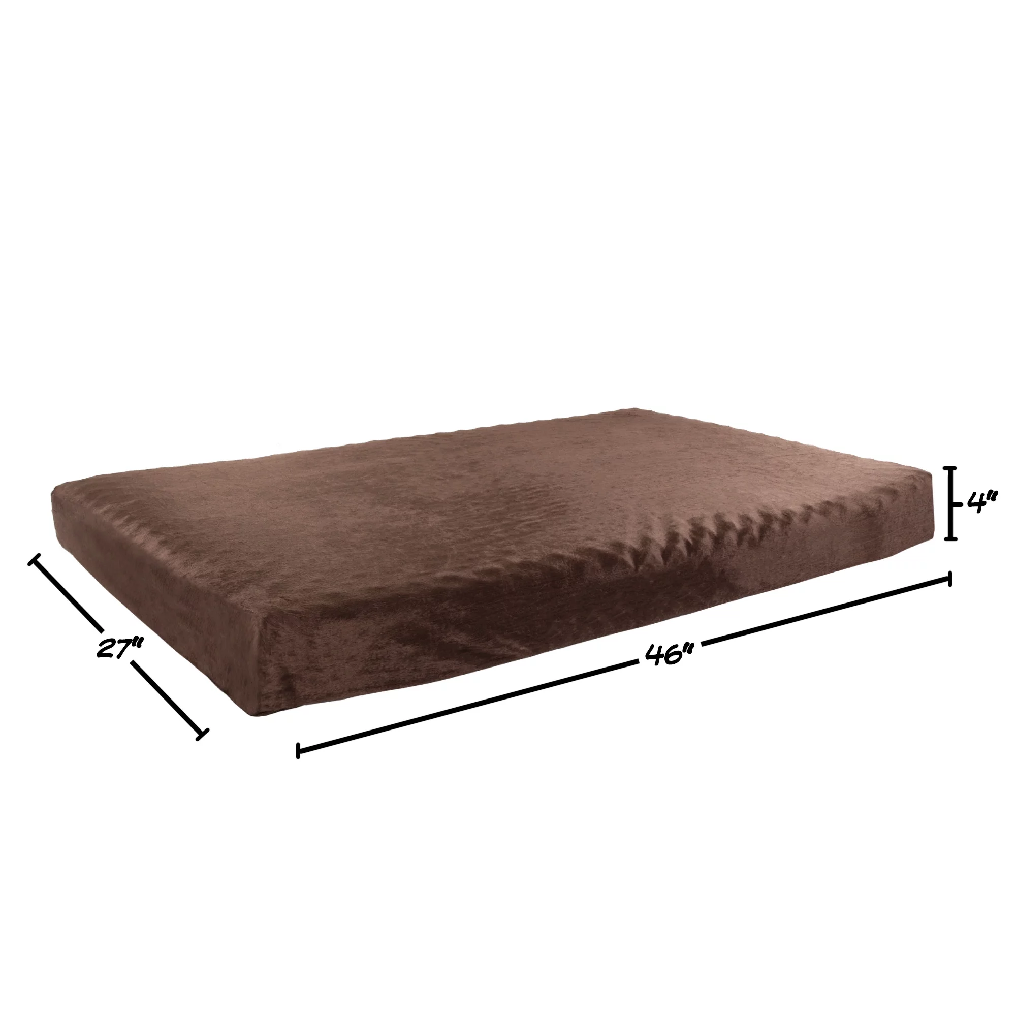 Orthopedic Pet Bed - Egg Crate and Memory Foam with Washable Cover 46x27x4 by PETMAKER - Brown