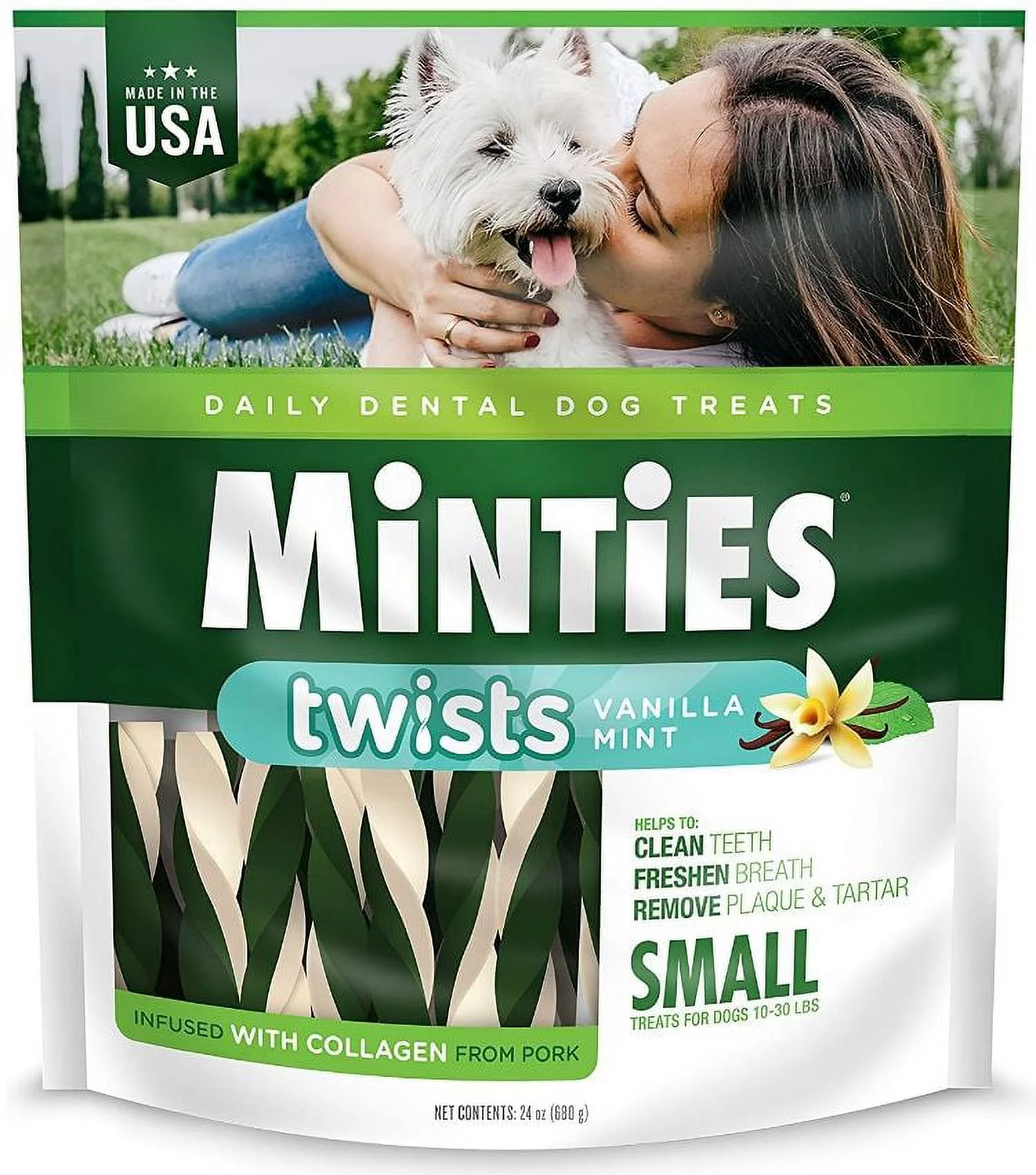 Sergeants Minties Twists Dental Treats Small [Dog, Dental & Breath Aids] 24 oz