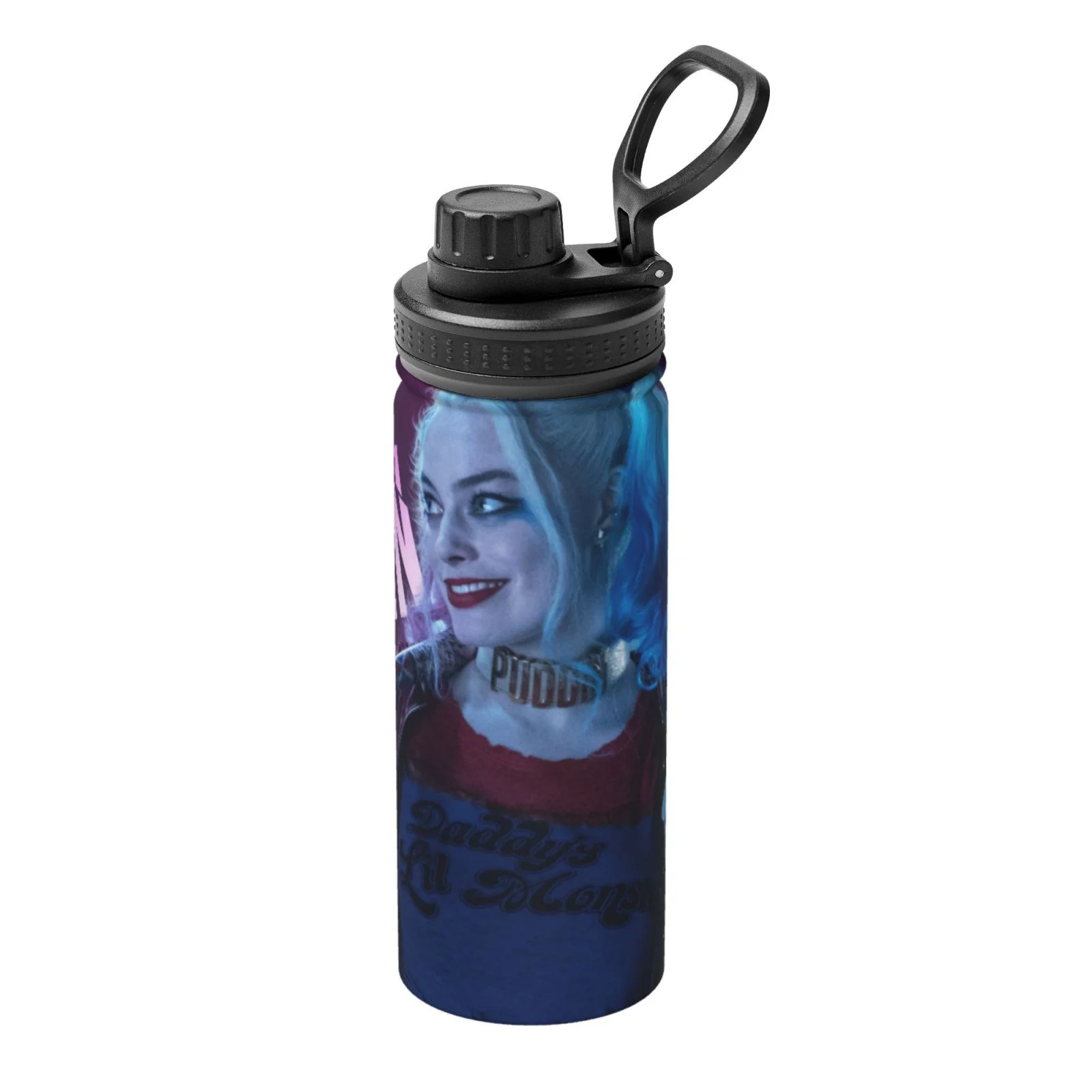 Harley Quinn Sports Insulated Water Bottles Kettle Stainless Steel Portable Cup18OZ For Travel Gym School