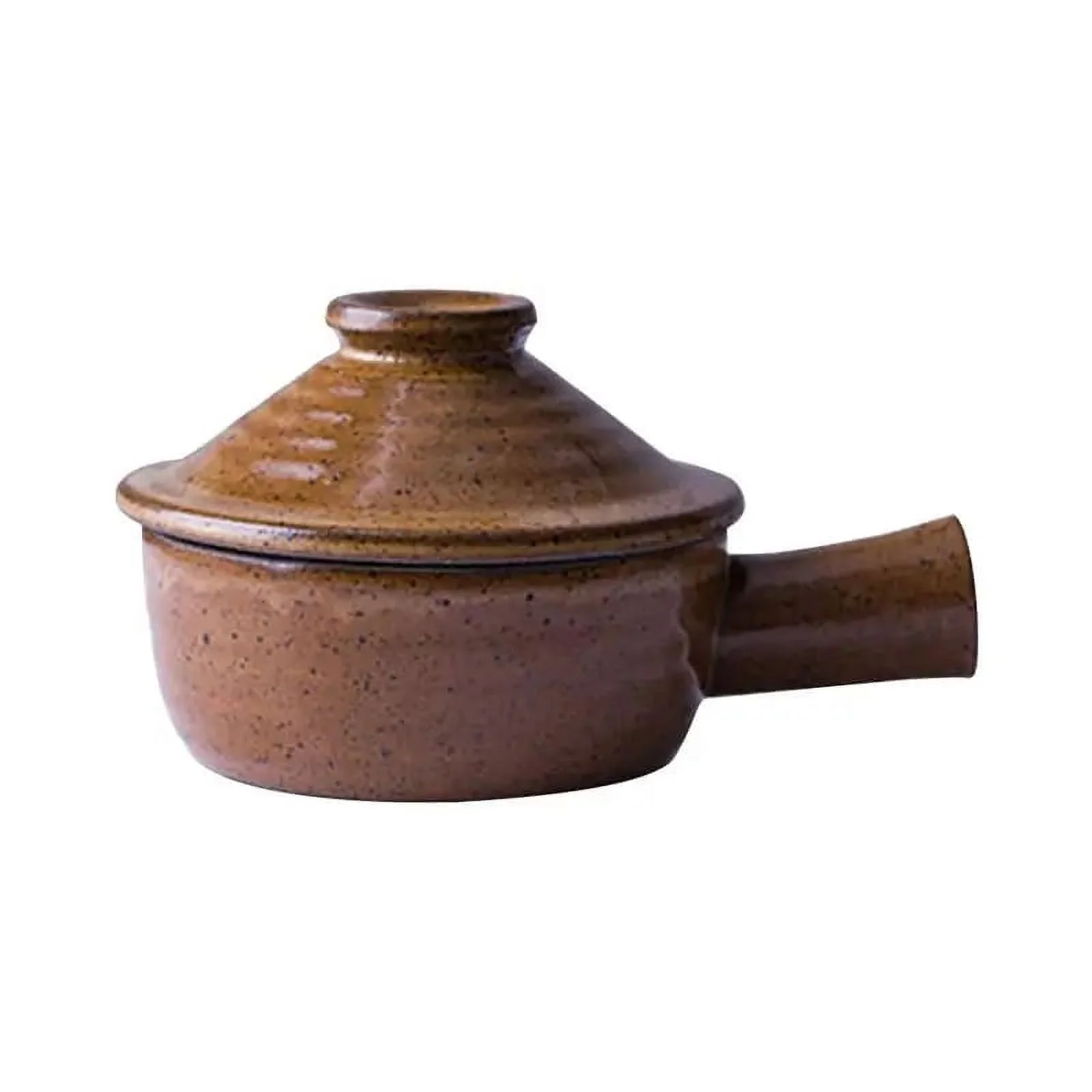 Ceramic Pot Soup Small Lid Saucepan Microwave Oven Casserole Stoneware Hot Baking Pan With Lid Light Brown