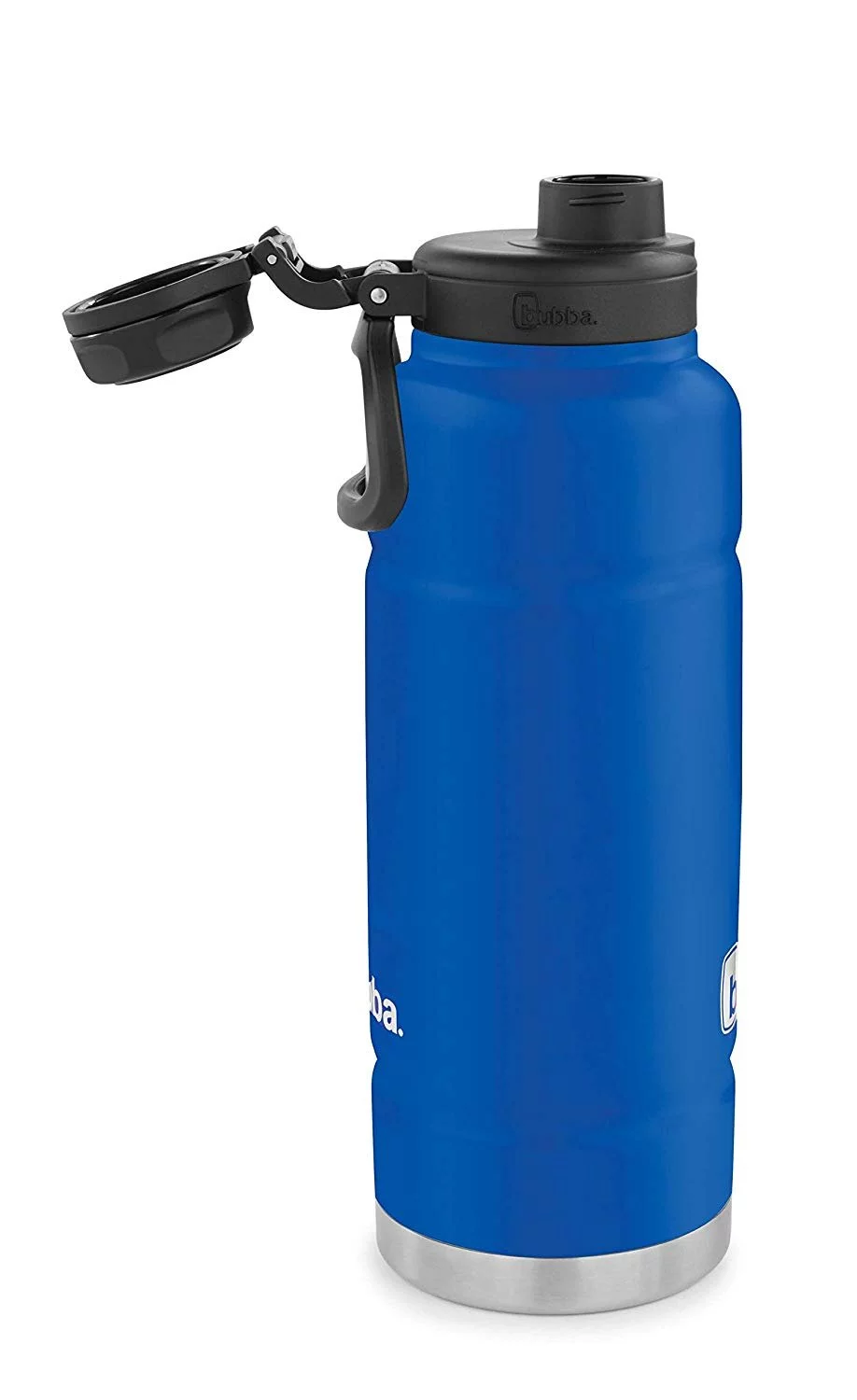 Bubba Trailblazer 40 oz Very Berry Blue and Black Stainless Steel Water Bottle with Wide Mouth Lid