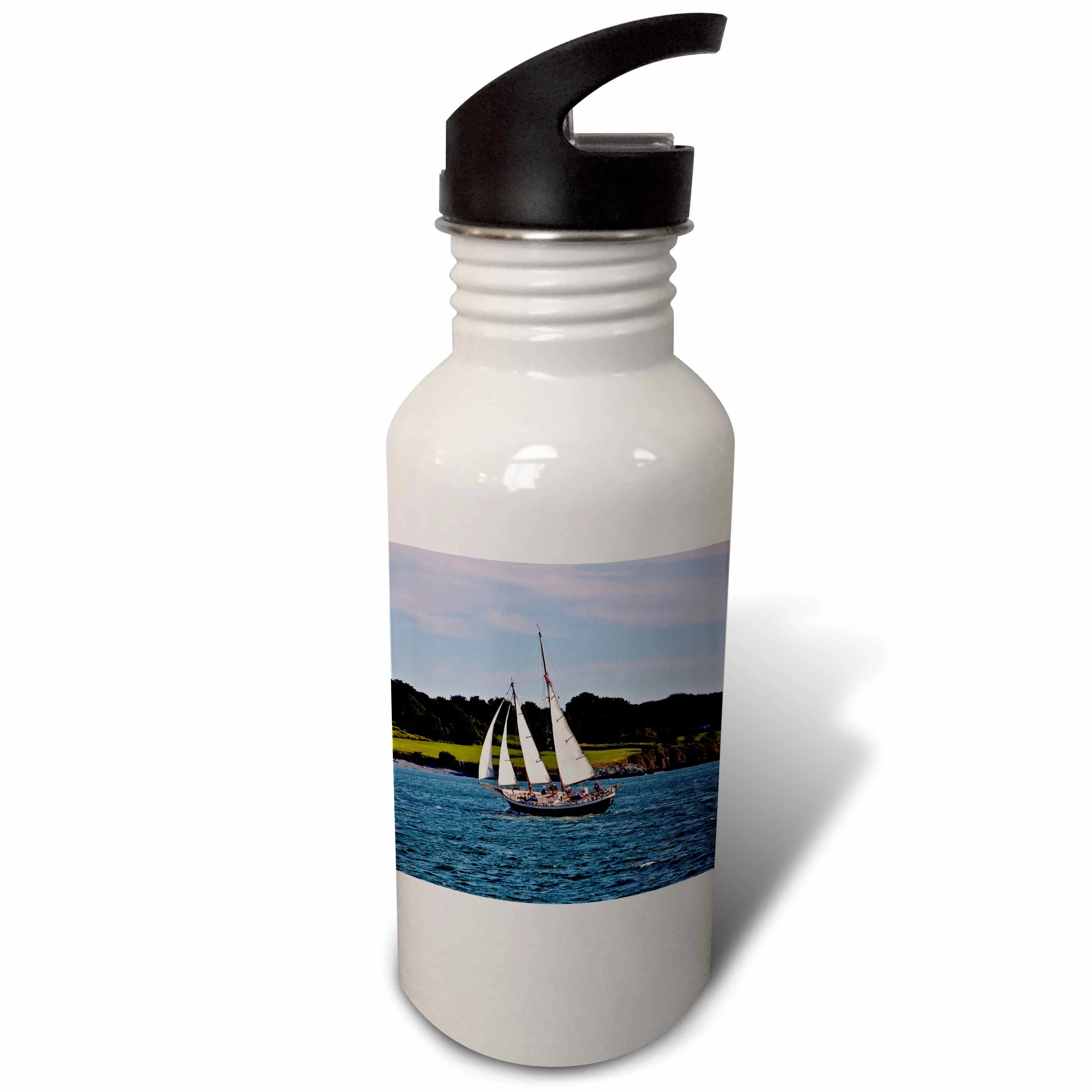 Sailing in Newport, Rhode Island, USA 21 oz Sports Water Bottle wb-191241-1