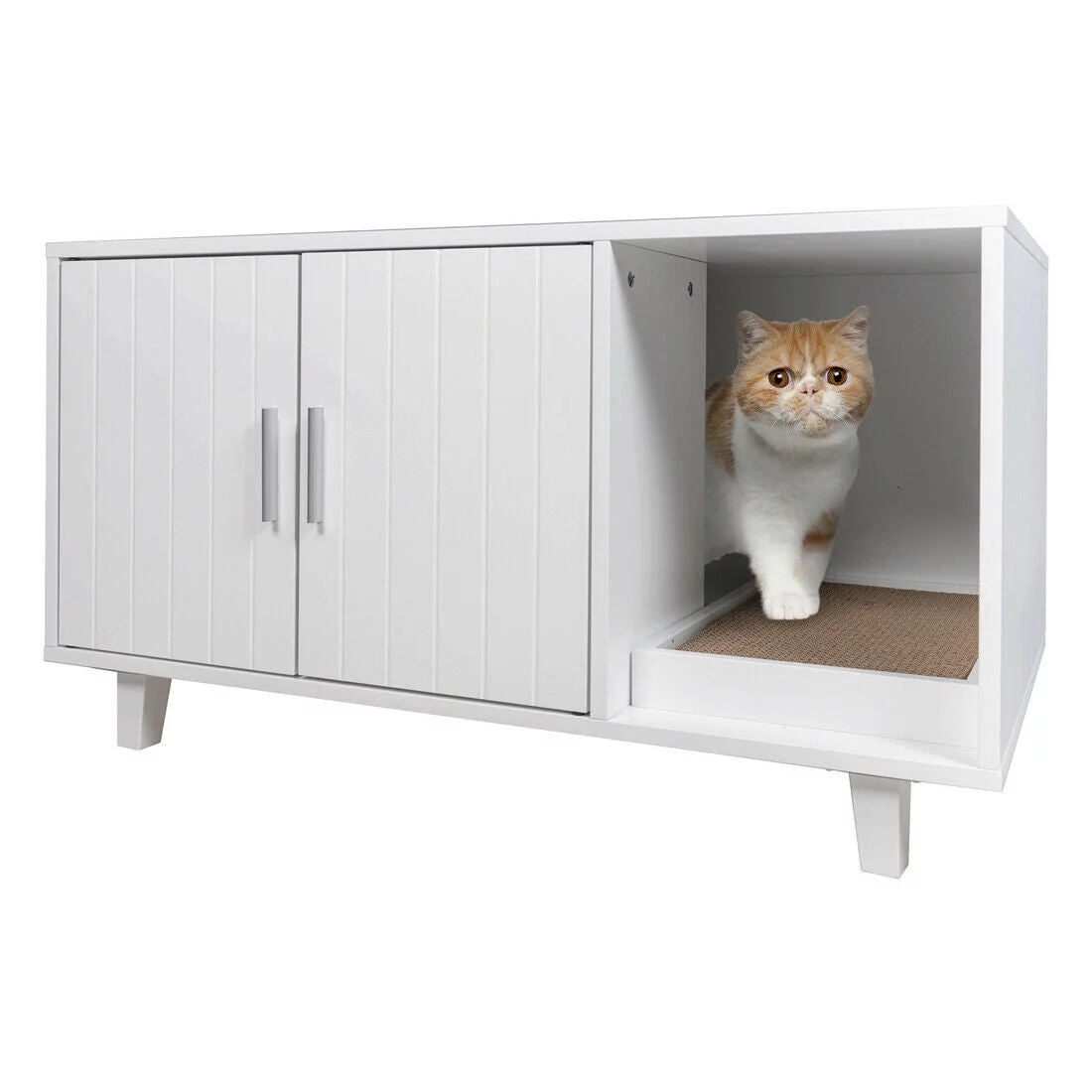 GDLF Modern Pet Crate Cat Washroom Hidden Litter Box Enclosure House Table