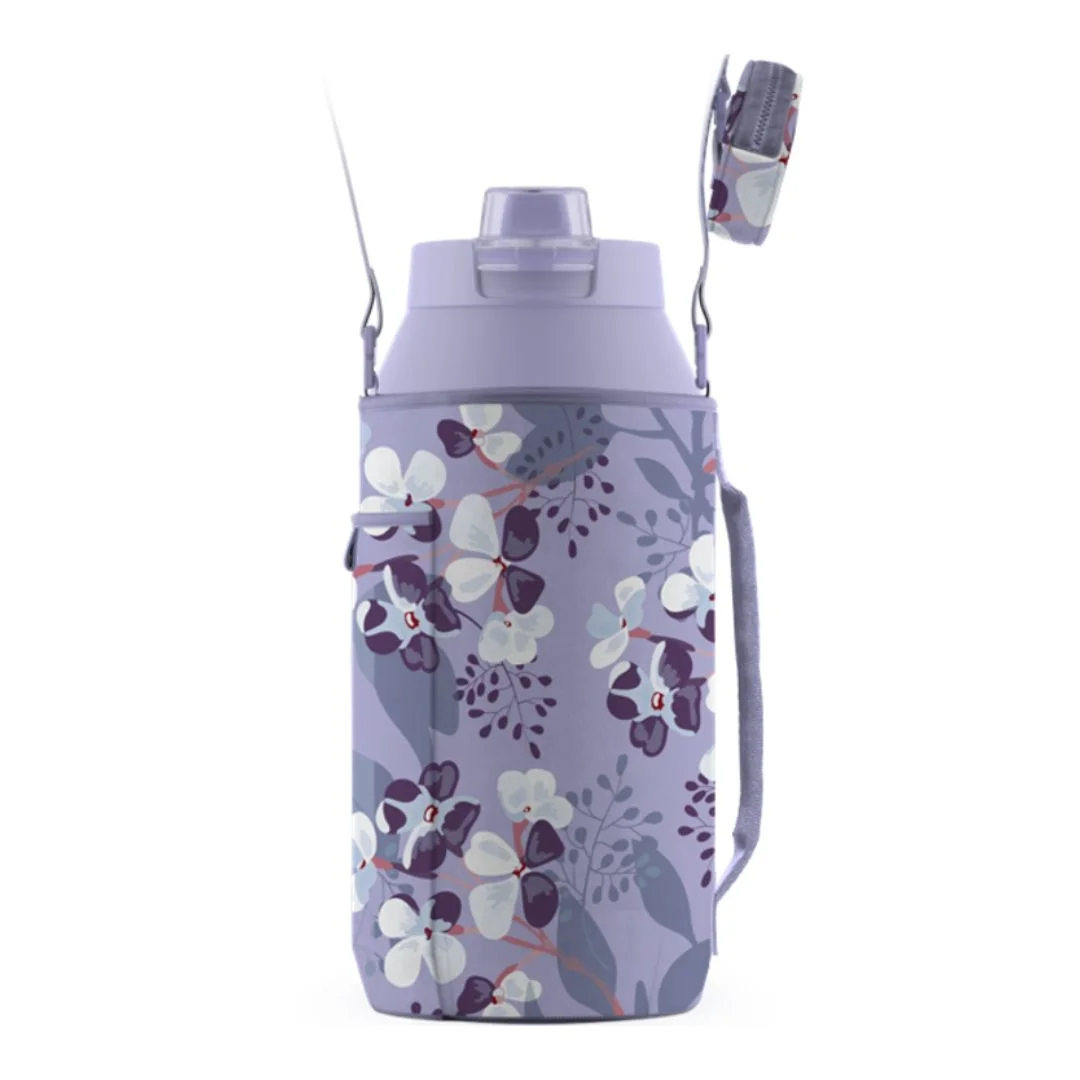 Ello Ultra Clean 64 oz Stainless Steel Water Bottle with Carrying Case, Lavender