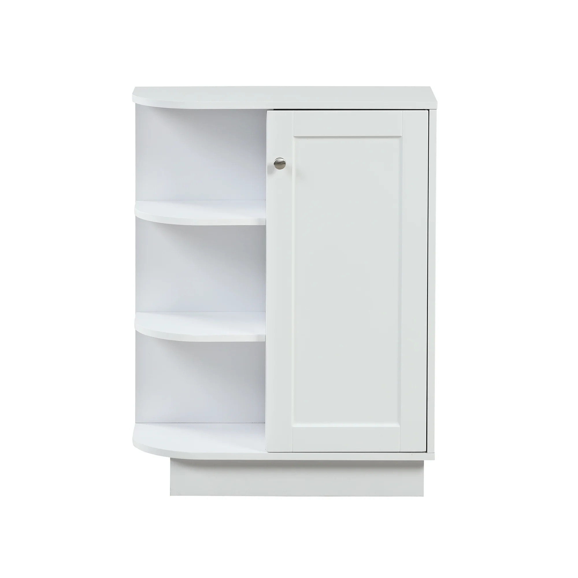 Open Style Shelf Cabinet with Adjustable Plates Ample Storage Space