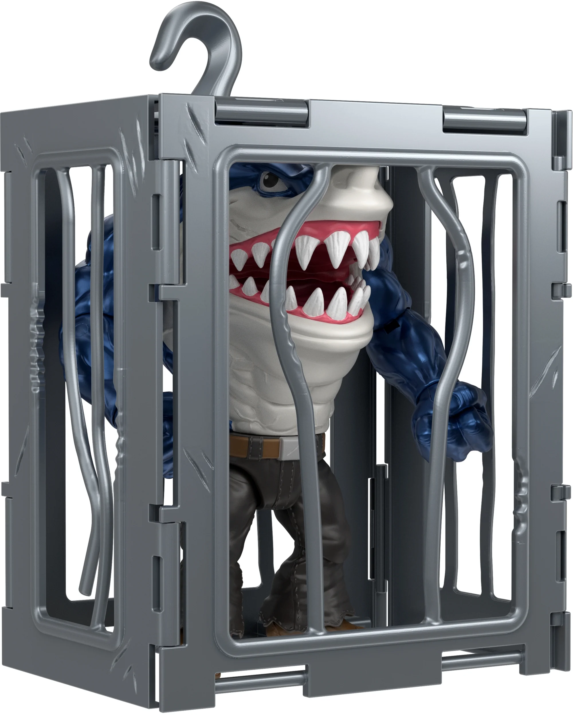 Street Sharks Ripster Action Figure Toy, Half-Shark 90s TV Hero, 6-Inch Articulated, Bite & Punch