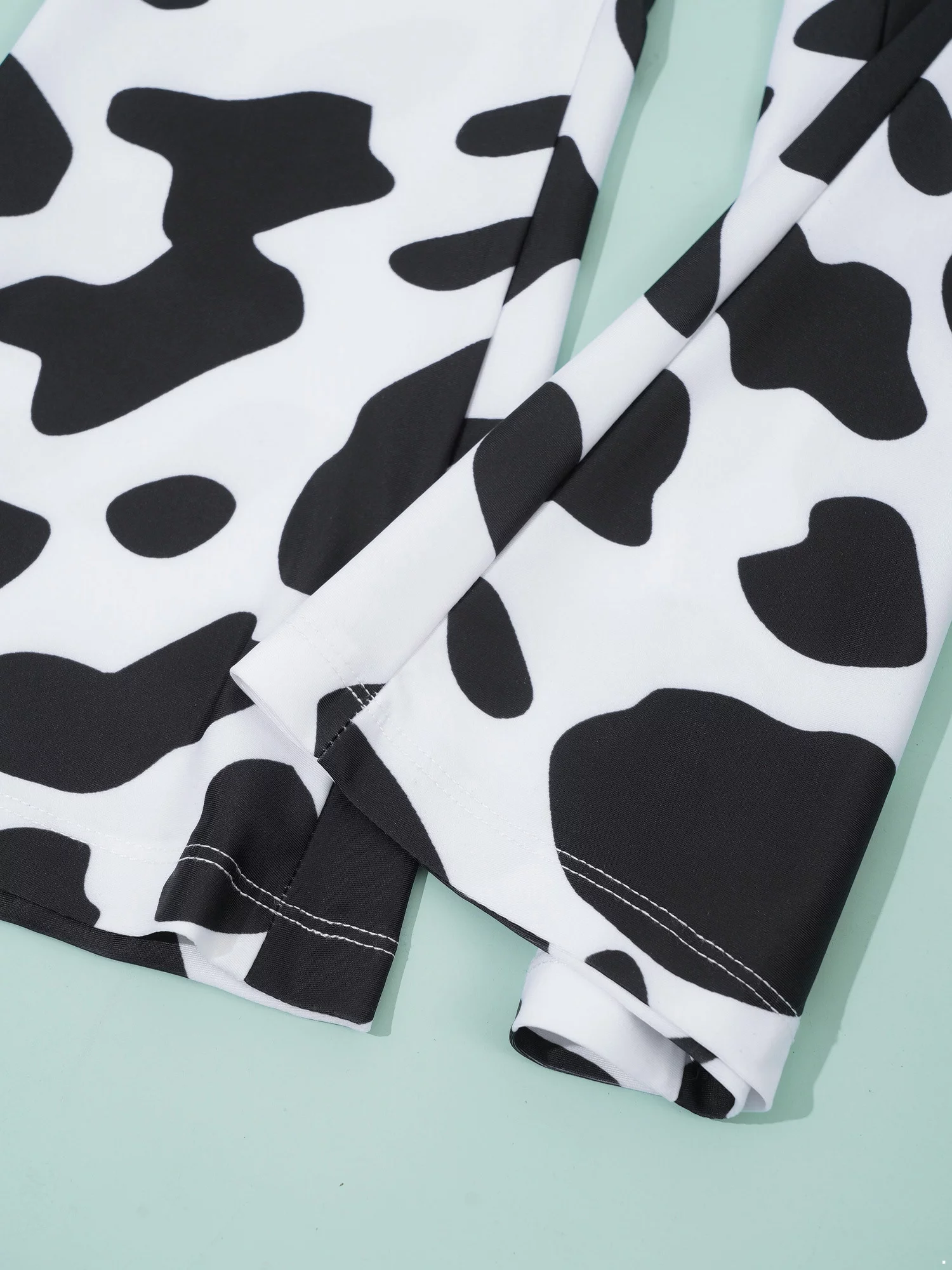 TiaoBug Kids Western Cowgirl Dress Up Open Front Vest with Flared Pants Sets Halloween Cosplay Costume Black&White 10