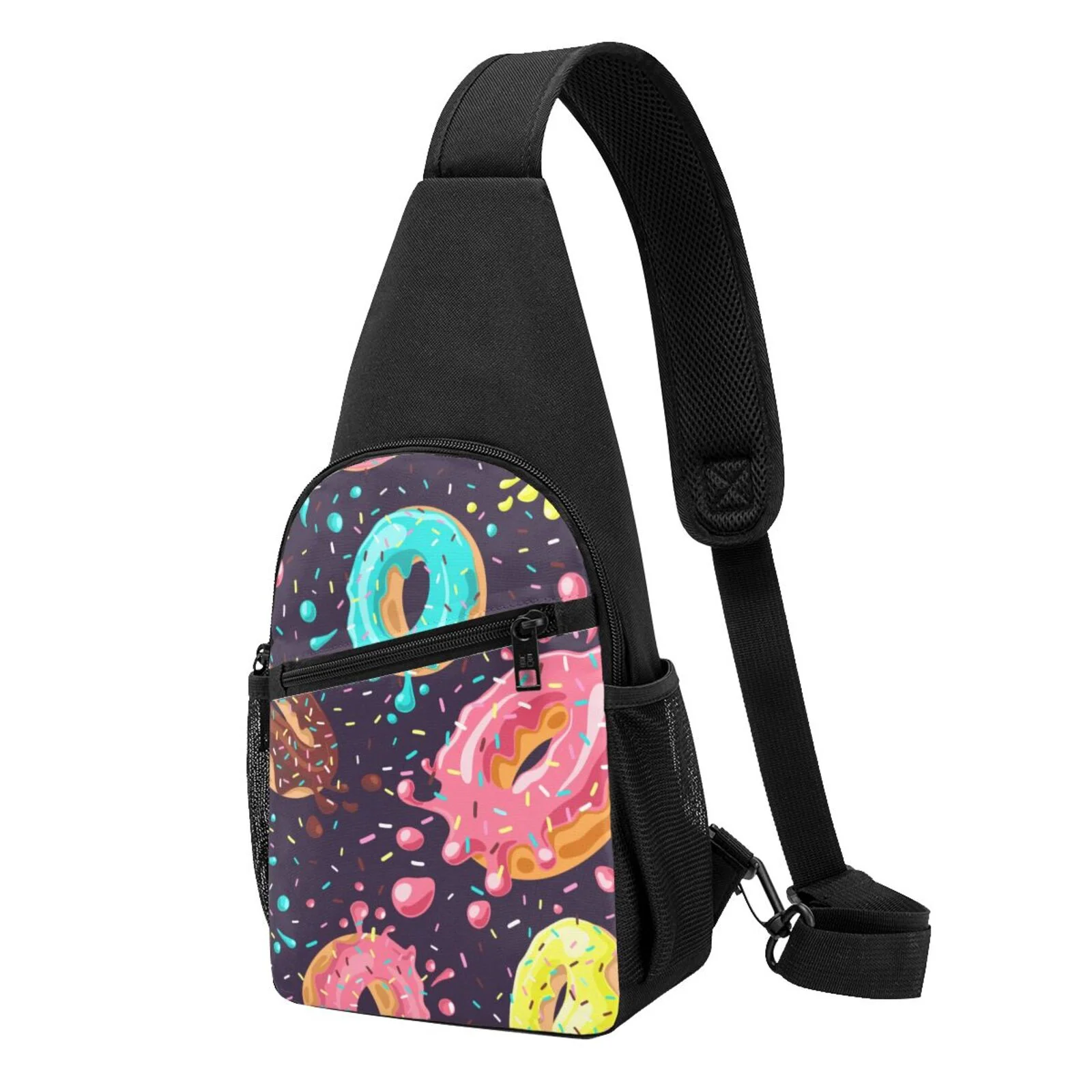 Balery Donuts1 Chest Pack,Small Sling Bag For Women Men,Crossbody Bags For Travel Hiking Running Sports