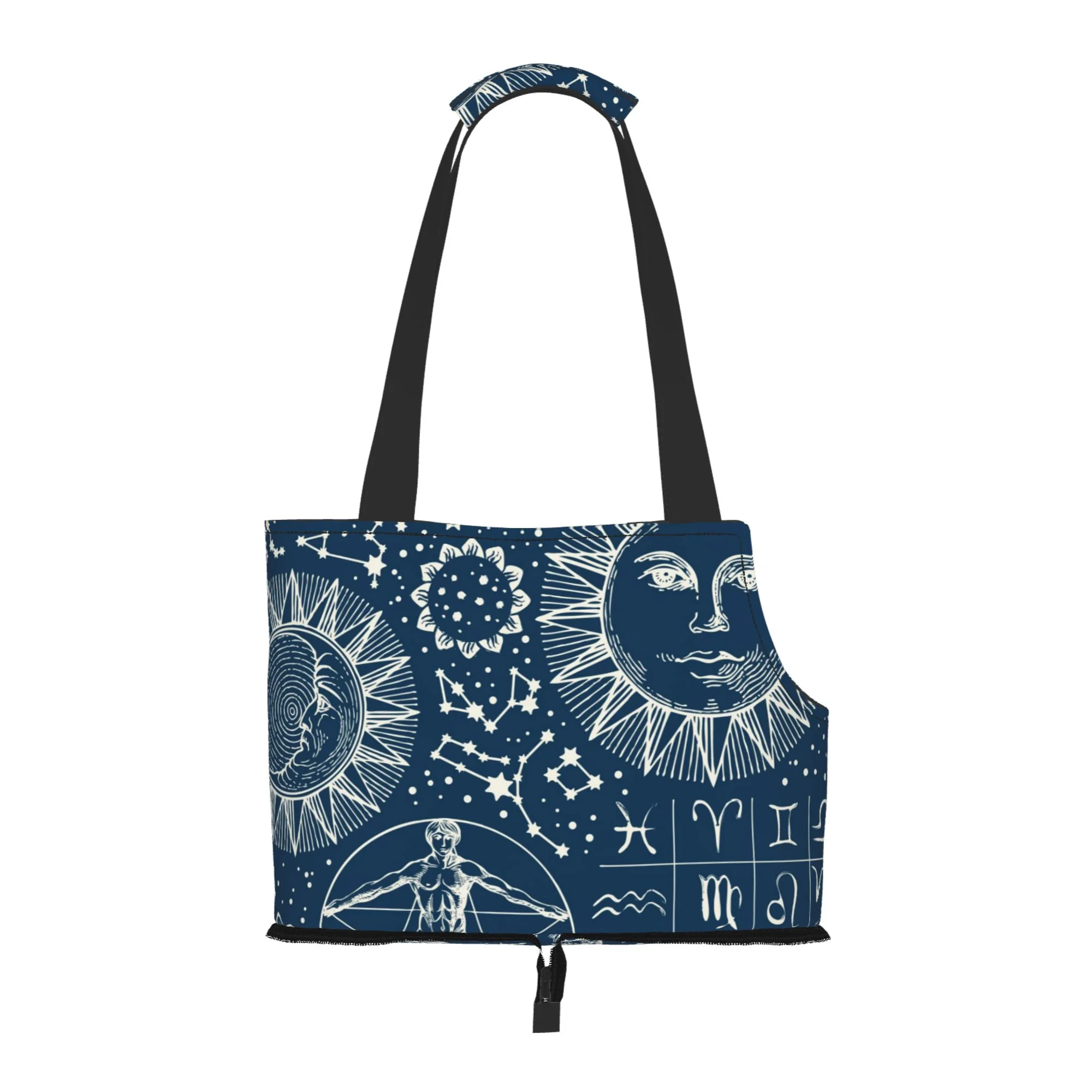 XMXY Dog and Cat Sling Carrier, Collapsible Soft Pouch Zodiac Universe Planet Pet Tote Bag, Small Kitten Puppy Outdoor Travel