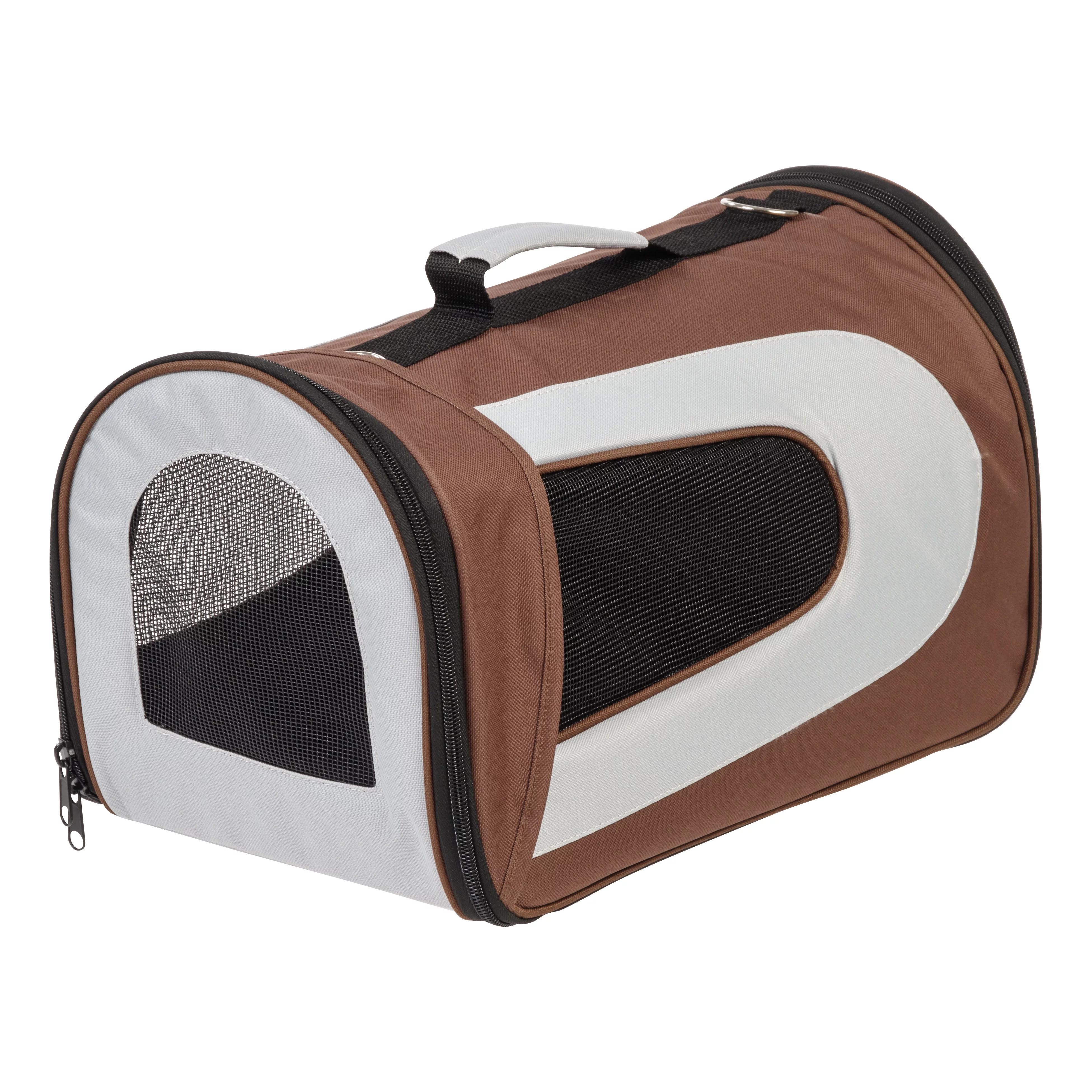 IRIS USA, Large Soft Sided Pet Carrier for Travel, Brown