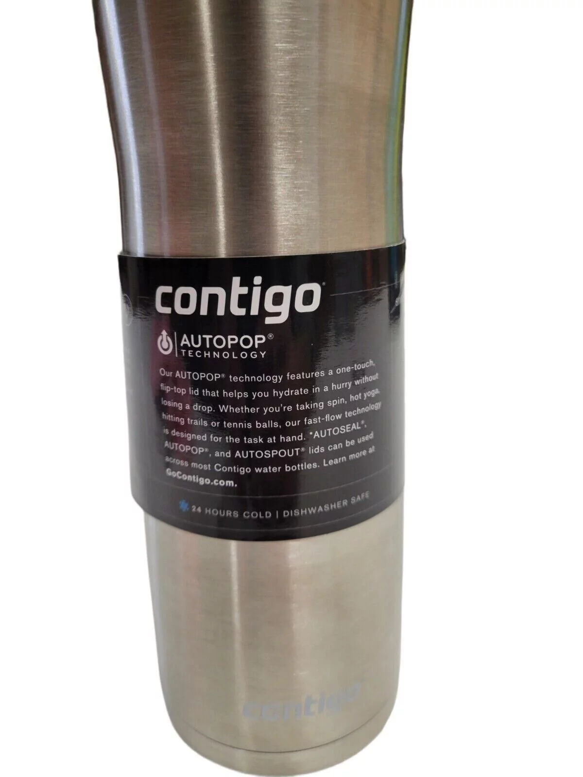 Contigo Jackson Chill 2.0 20oz AutoPop Stainless Steel Water Bottle Silver NEW