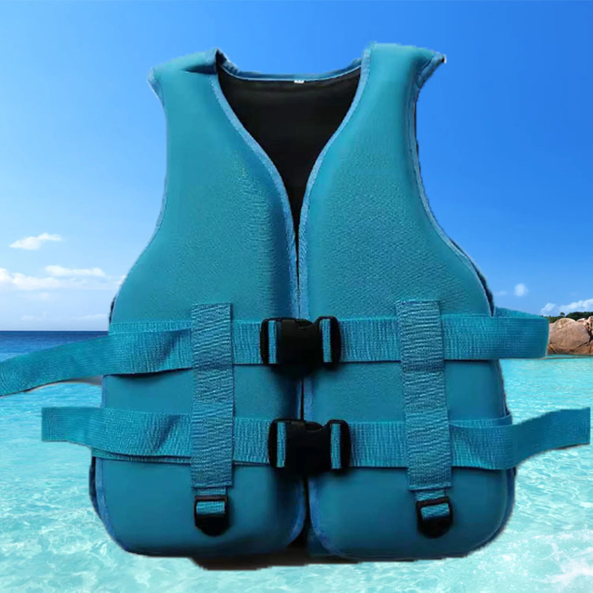 One opening Swimming Pool Foam Life Jacket Letter Print Wearable Floating Row