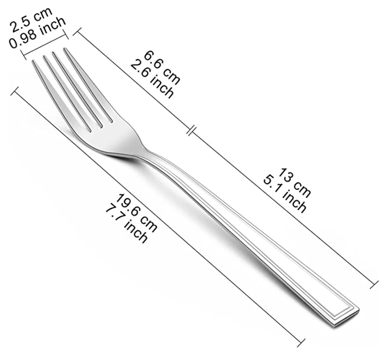 Hunnycook 24 Pieces Dinner Forks Set, 7.7