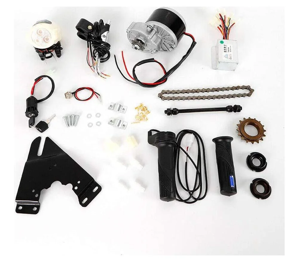 Fetcoi, 24V Electric Bike Conversion Kit for 22-29 Inch Common Bike Left Chain Drive Convert Bicycles into Electric Vehicles Bicycle DIY