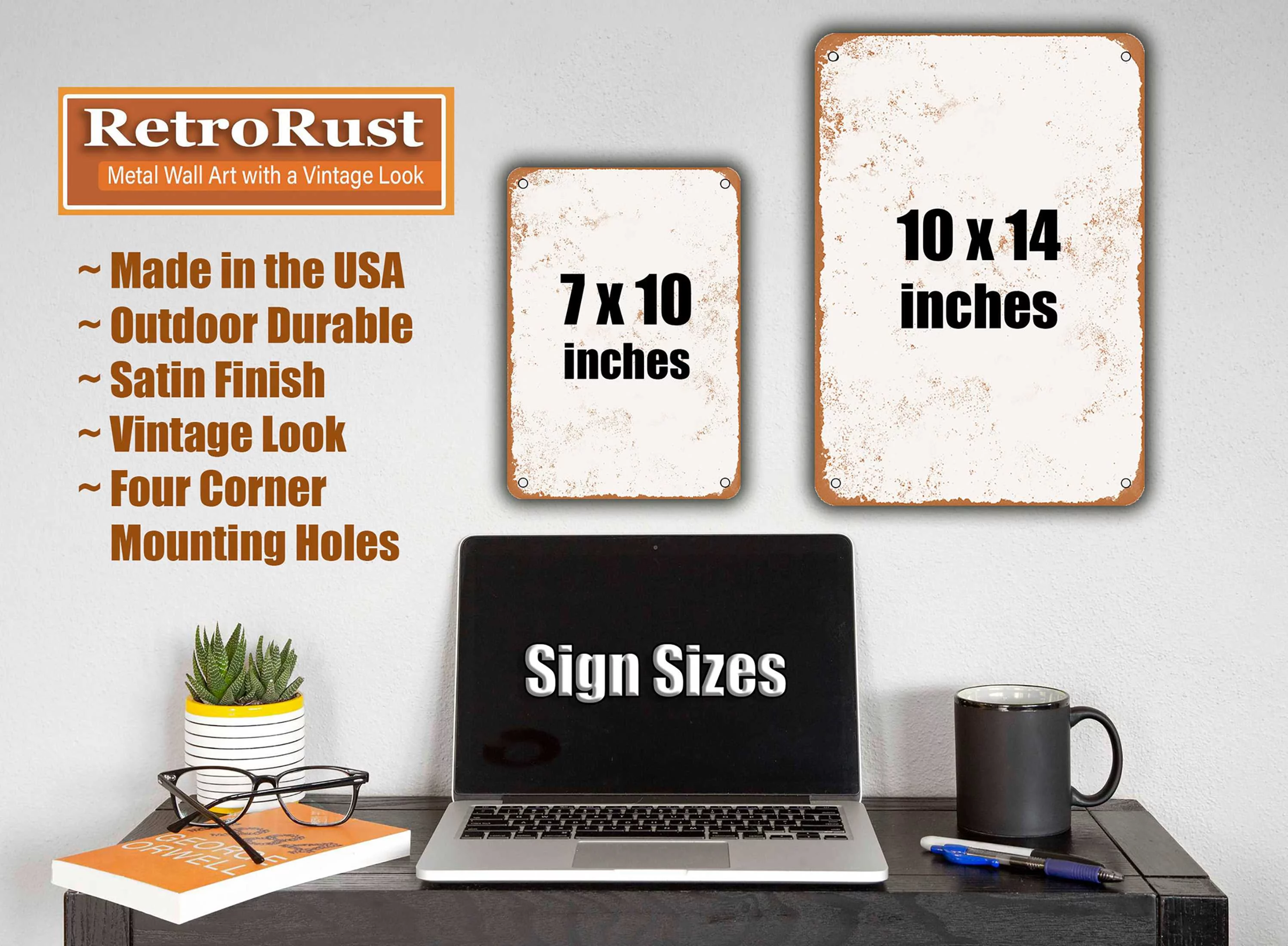 7 x 10 METAL SIGN - Sun, Sand and a Drink In My Hand - Vintage Rusty Look