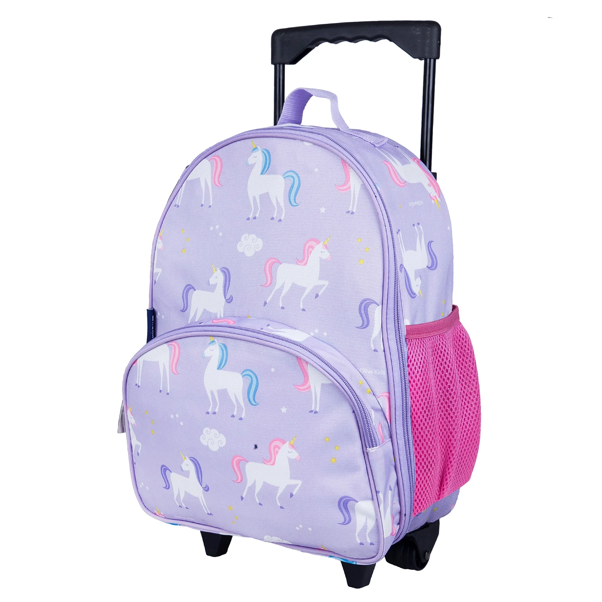 Wildkin Kids Rolling Luggage for Boys & Girls, Perfect for School & Overnight Travel, Carry-On Size (Unicorn Purple)