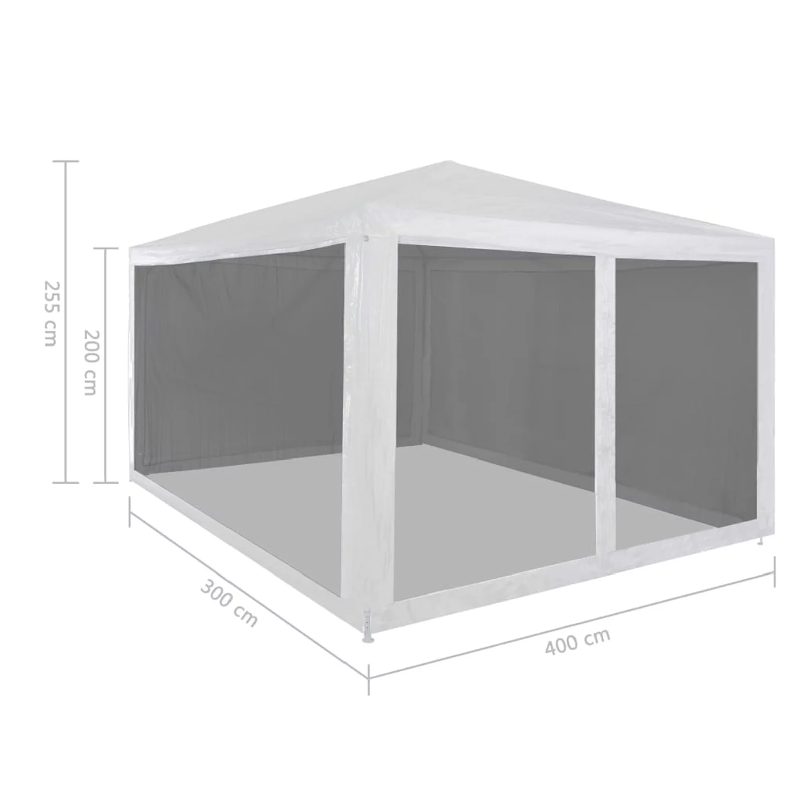 Lixada Party Tent with 4 Mesh Sidewalls 157.5