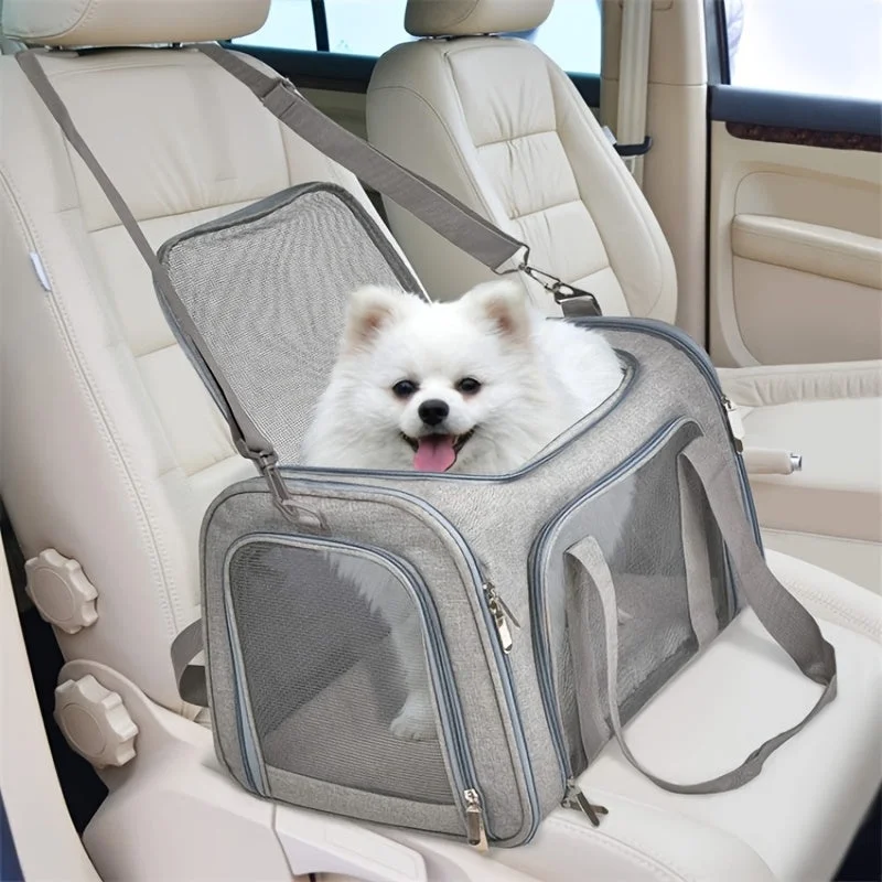 Portable Pet Carrier for Large Cats and Dogs - Comfortable and Secure Travel Bag for Puppies and Kittens