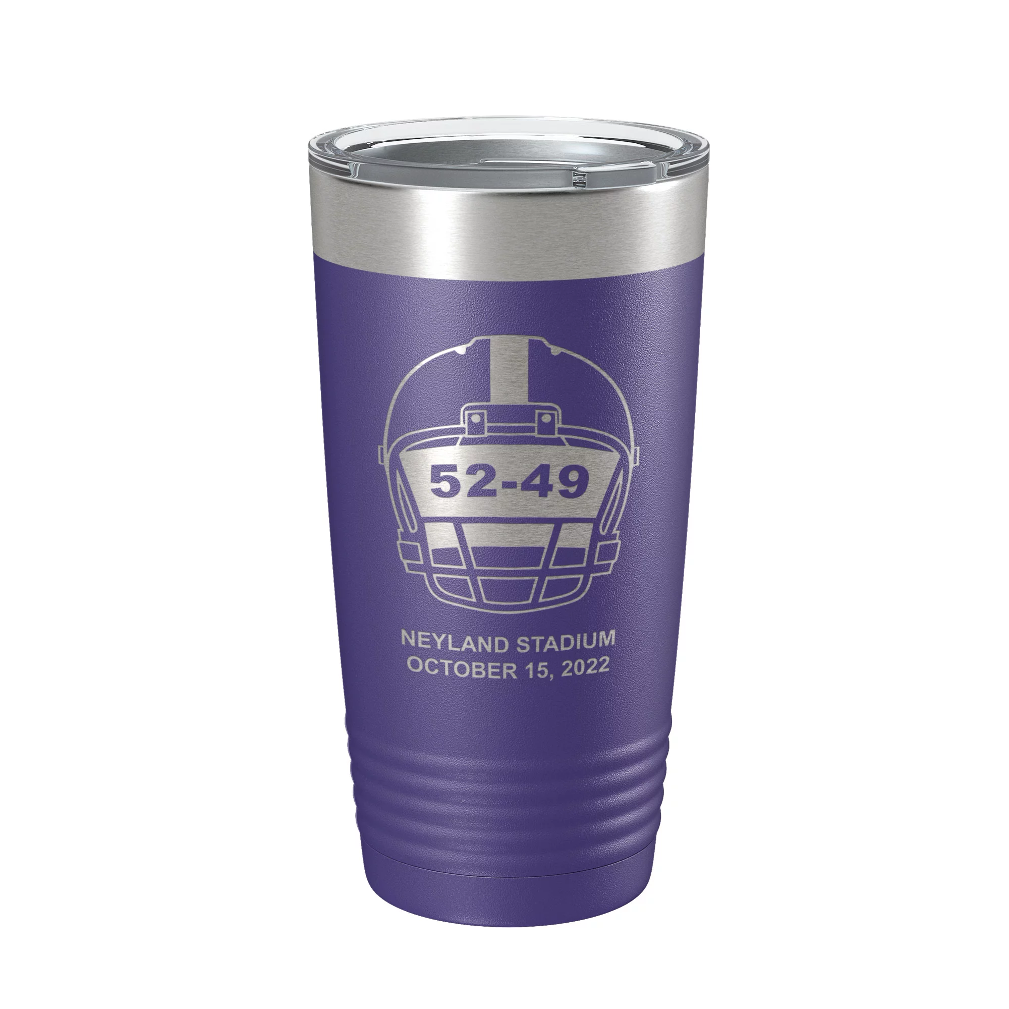 2022 Tennessee vs. Alabama 52 - 49 Tumbler Football Helmet Travel Mug UT Bama Coffee Cup 20 oz Purple