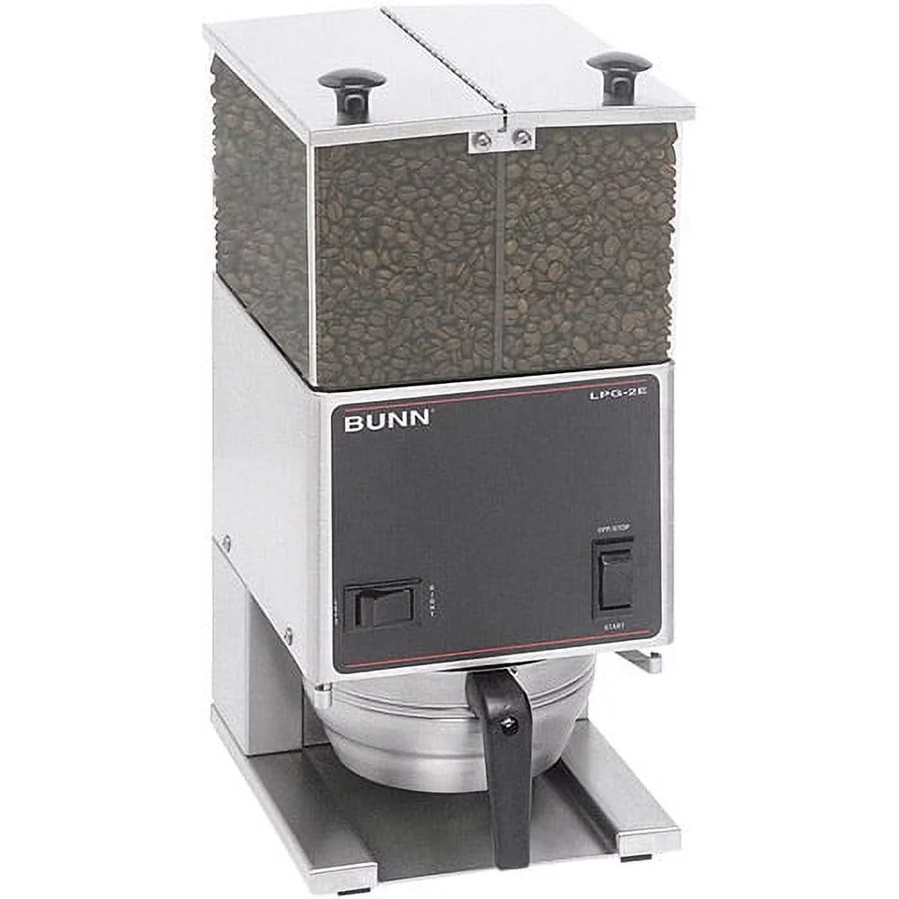 BUNN LPG2E, Low Profile Portion Control Commercial Coffee Grinder with 2 Hoppers