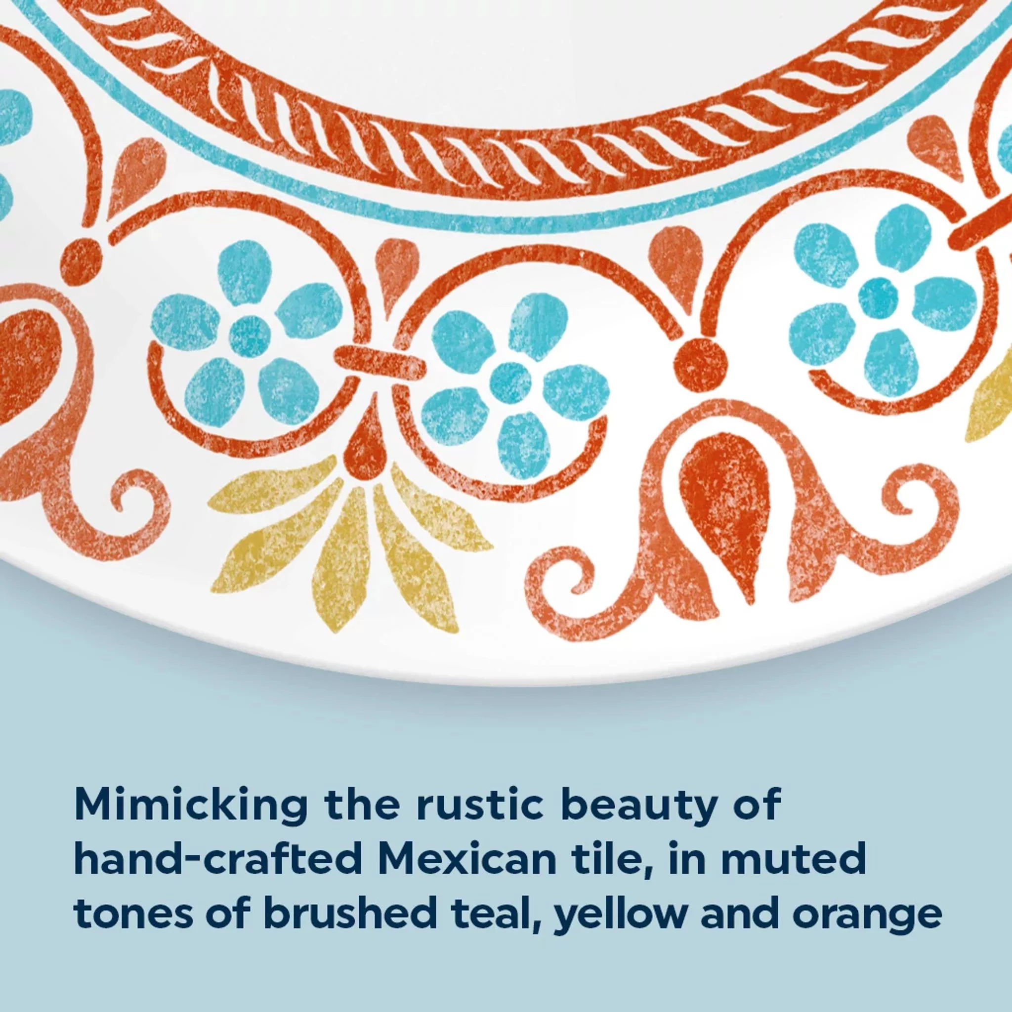 Corelle Terracotta Dreams 6-Piece Set of 6.75-Inch Appetizer Plates Set, Assorted Color Plates