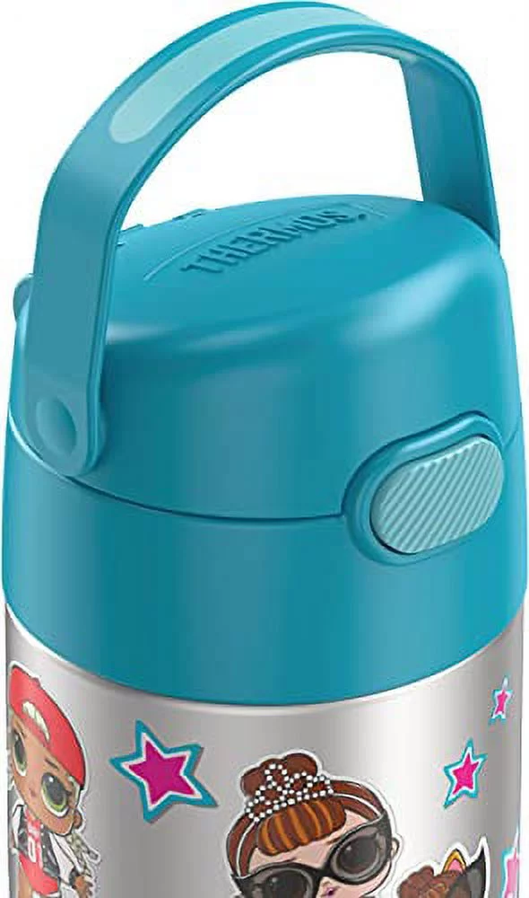 Thermos Funtainer 12 Ounce Stainless Steel Vacuum Insulated Kids Straw Bottle Baby Shark