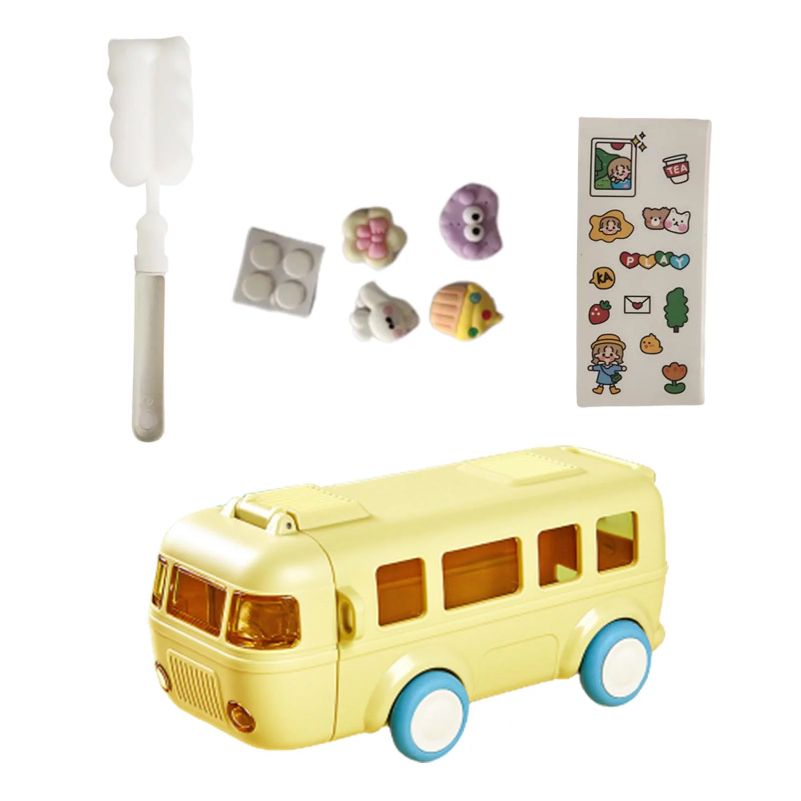 cute and cute Water Bottle Drinking Cups Toddlers Cartoon Car Kid Water Bottle Yellow