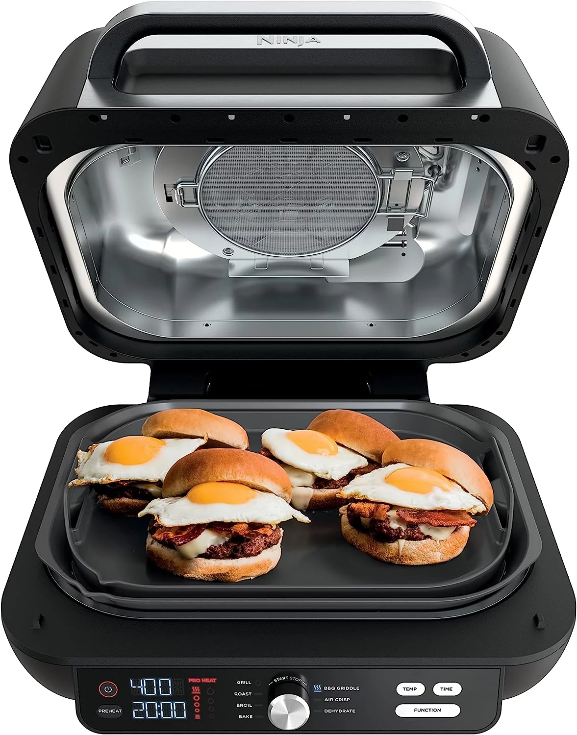 Open Box Ninja IG601 Foodi XL 7-in-1 4-Quart Indoor Grill Combo - Black