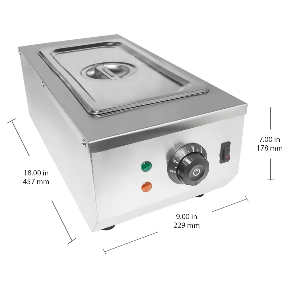 ALDKitchen Electric Food Warmer | 1-Tank Chocolate Melting Pot | 9 Lbs (4 kg) Capacity | 110V