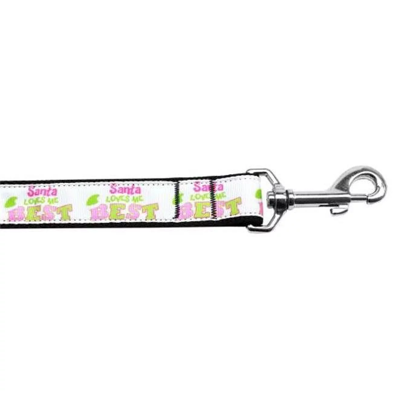 Mirage Pet Products125-226 1006 6 ft. Santa Loves Me Best Nylon Dog Leash