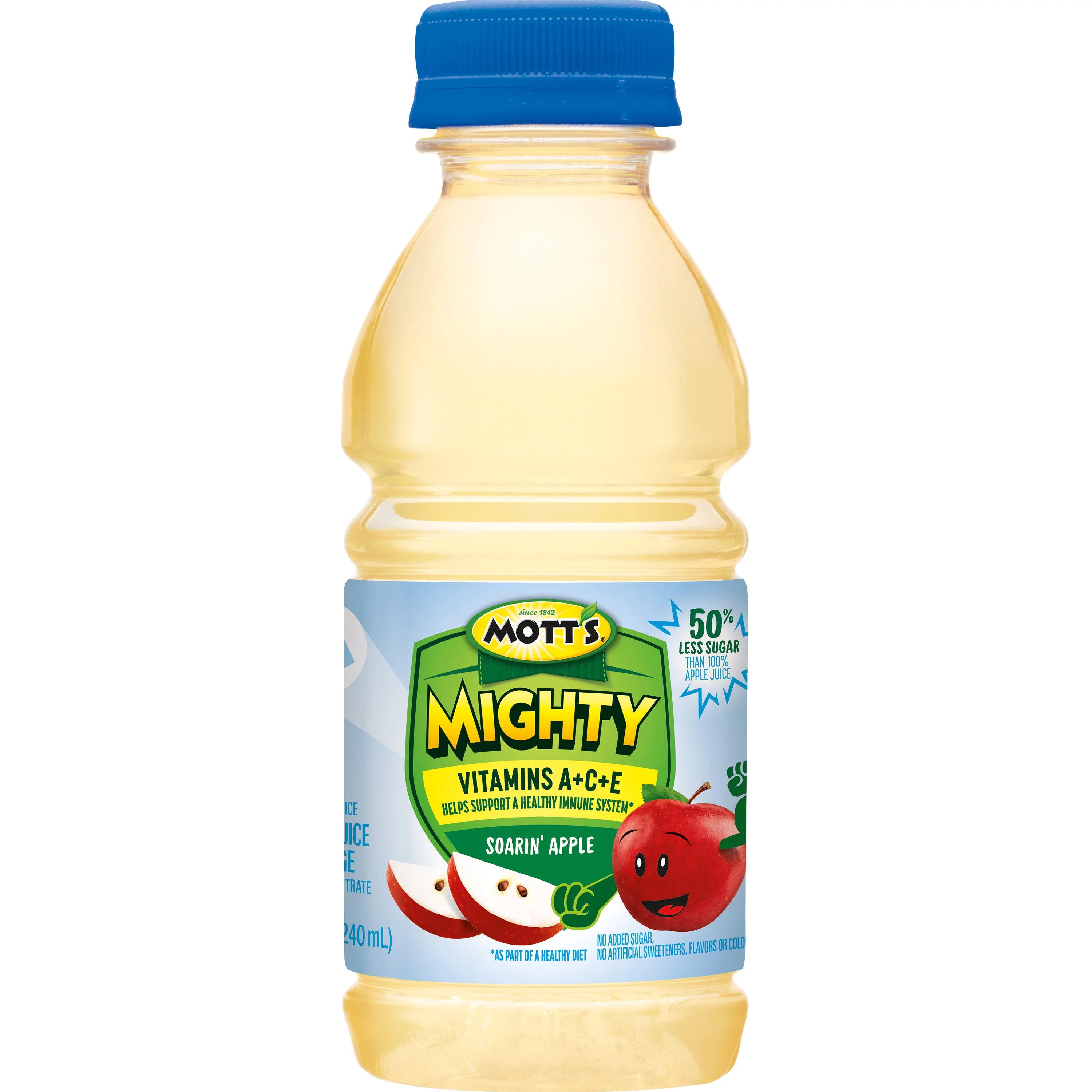Mott's Mighty Soarin' Apple Juice, 8 fl oz, 6 Count Bottles