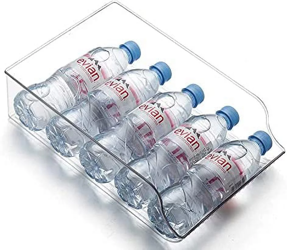 Jinamart Water Bottle Stackable Storage Organizer and Fridge Bin - Set of 6