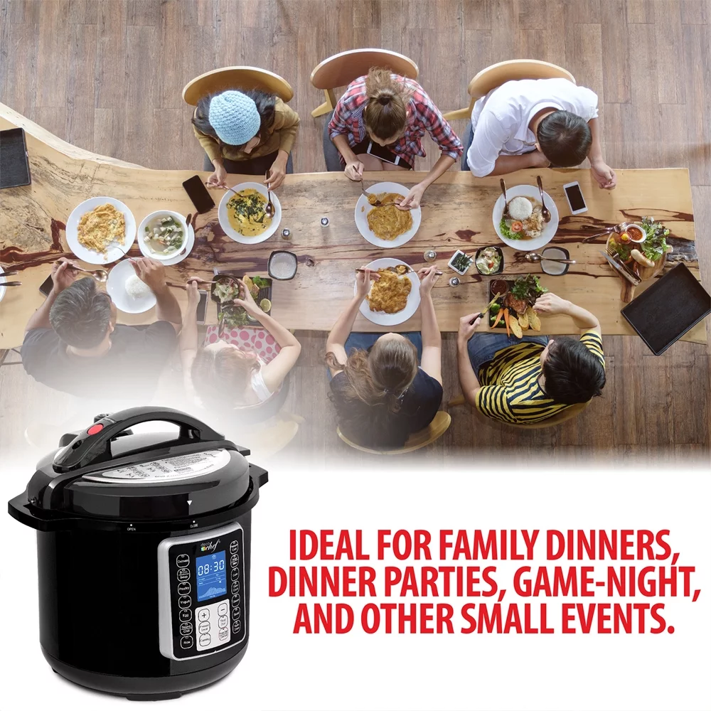 Deco Chef 8 QT 10-in-1 Pressure and Slow Cooker Multi-Mode Cooking with Warranty