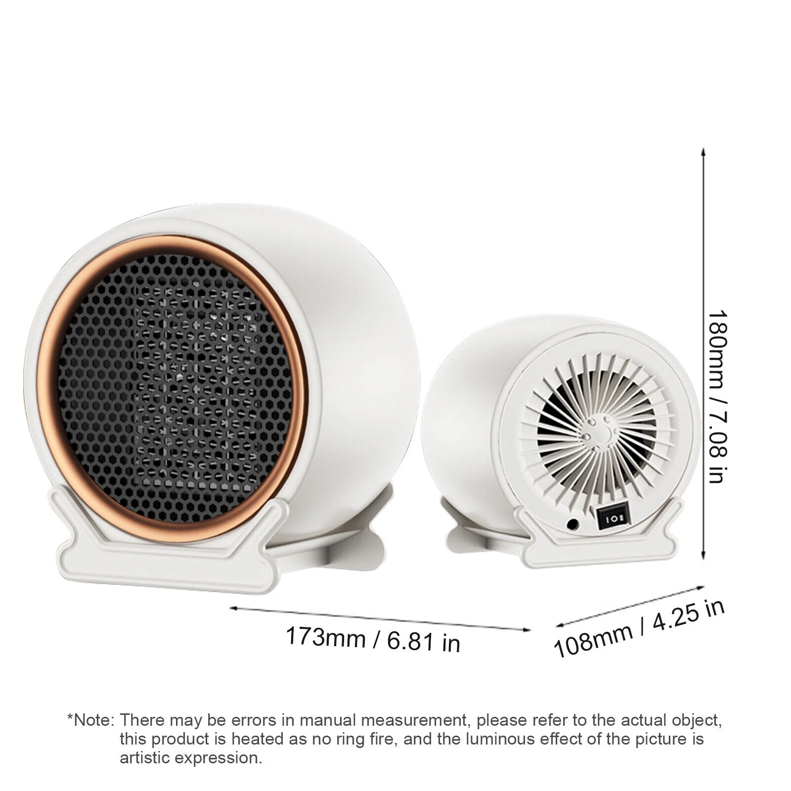 1500W Portable Electric Space Heater - Garage Hot Air Fan for Large Indoor Rooms (US)