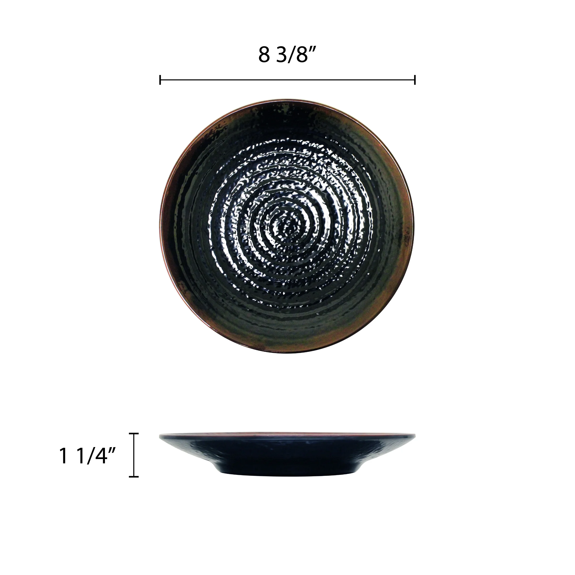 Excellante Tenmoku Melamine Dinnerware Collection 8 1/4