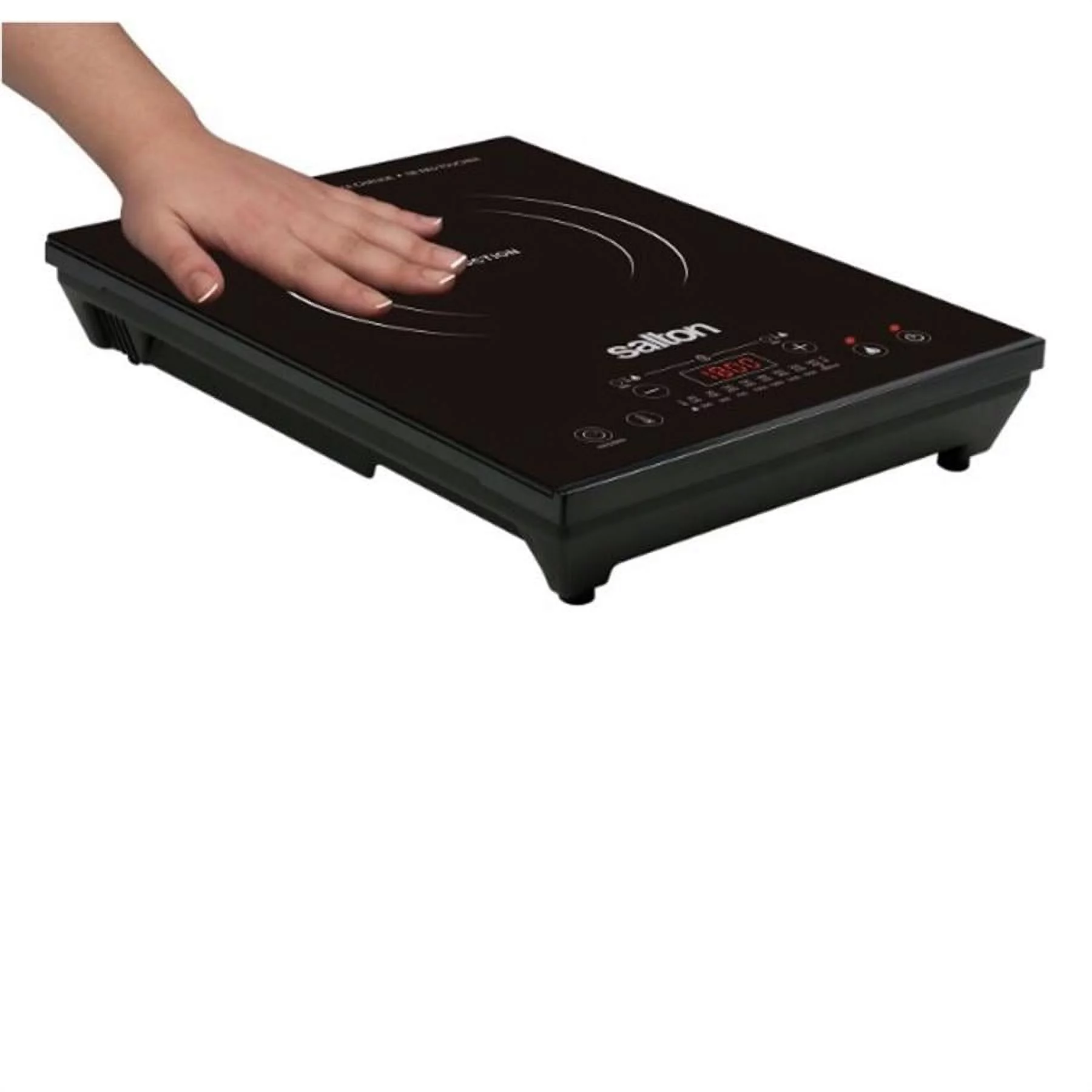 Salton ID1401 - Portable Induction Cooktop with 8 Temperature Settings, Black