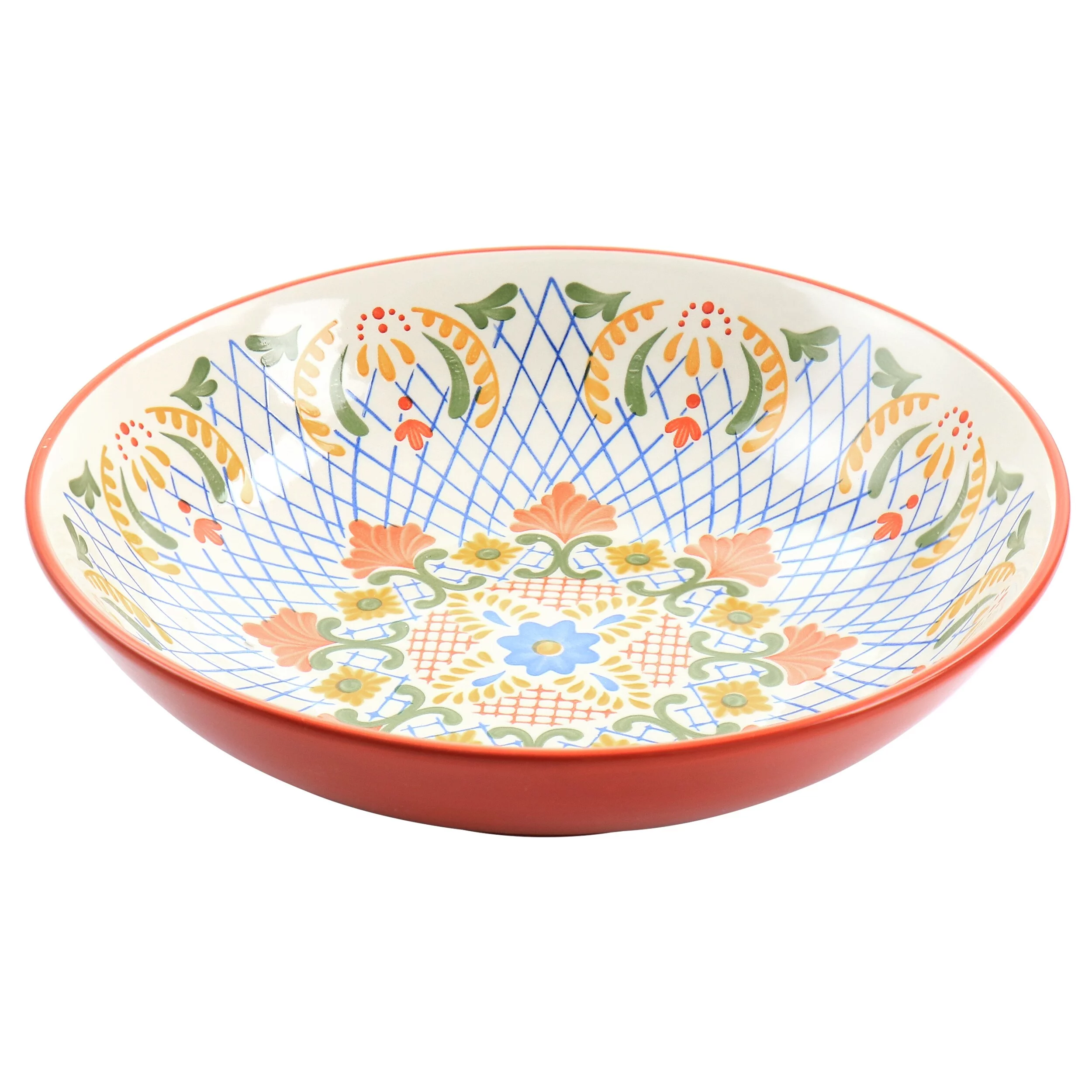 Laurie Gates California Designs Tierra 10.5In Stoneware Pasta Bowl in Red