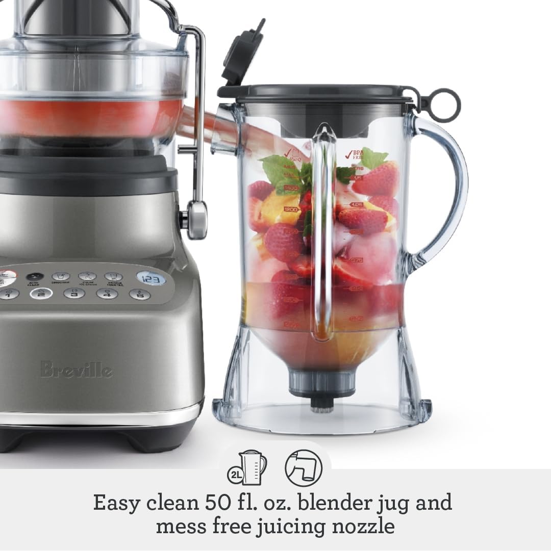 Open Box Breville Bluicer Blender and Juicer BJB615SHY - Smoked Hickory